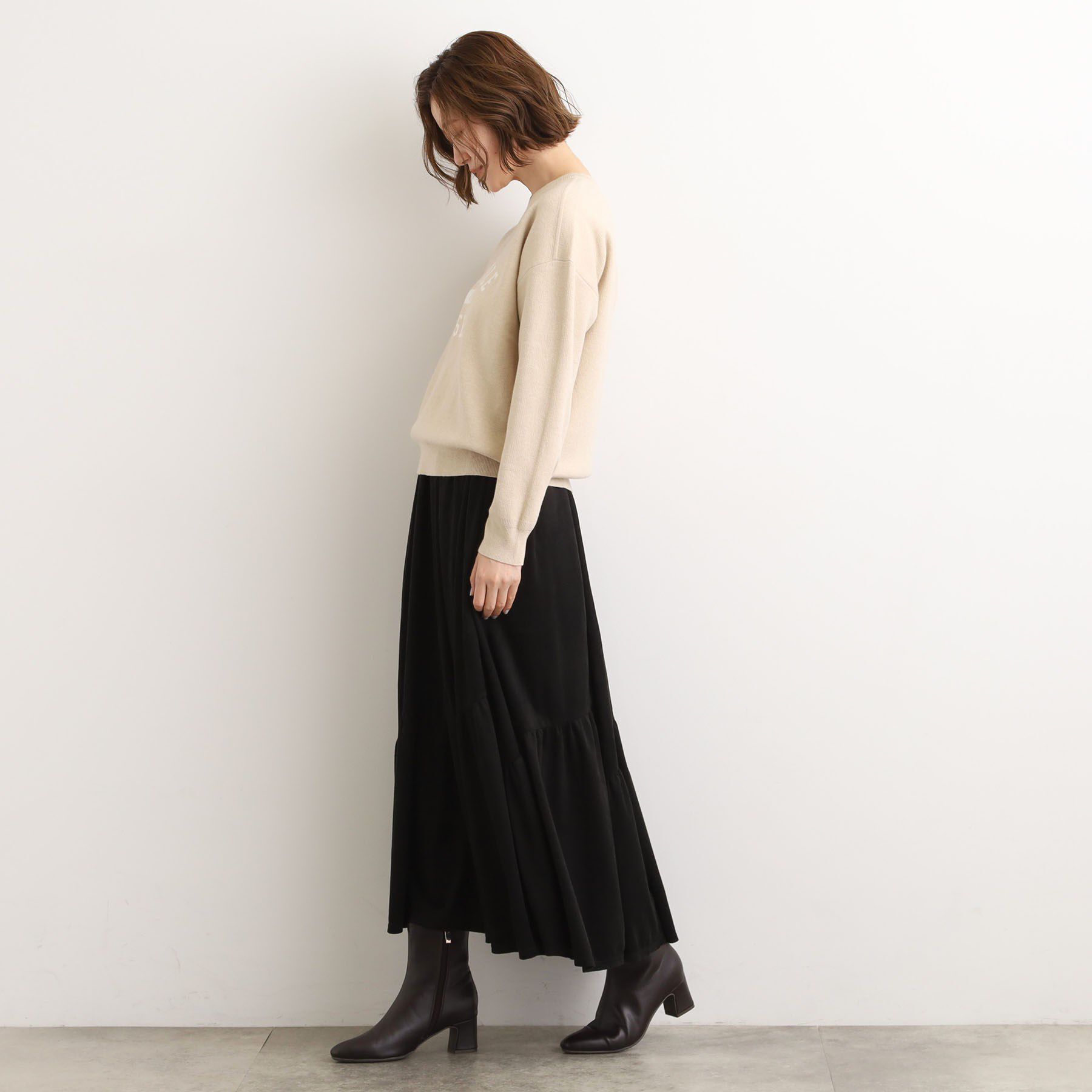 grove「スエードライク マキシティアードスカート」|スカート|