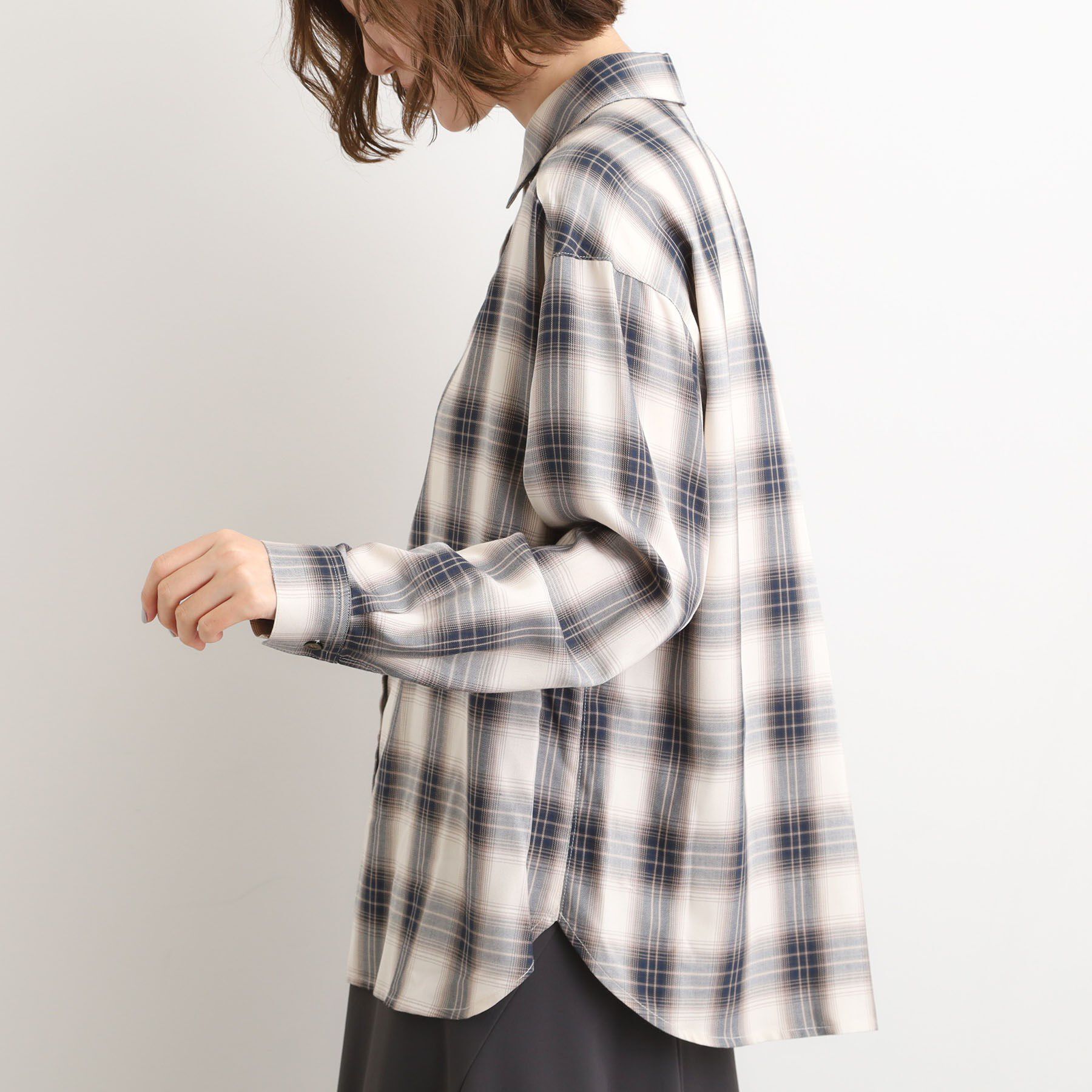 grove「今の季節にちょうどいい　オンブレーチェックシャツ」|シャツ・ブラウス|