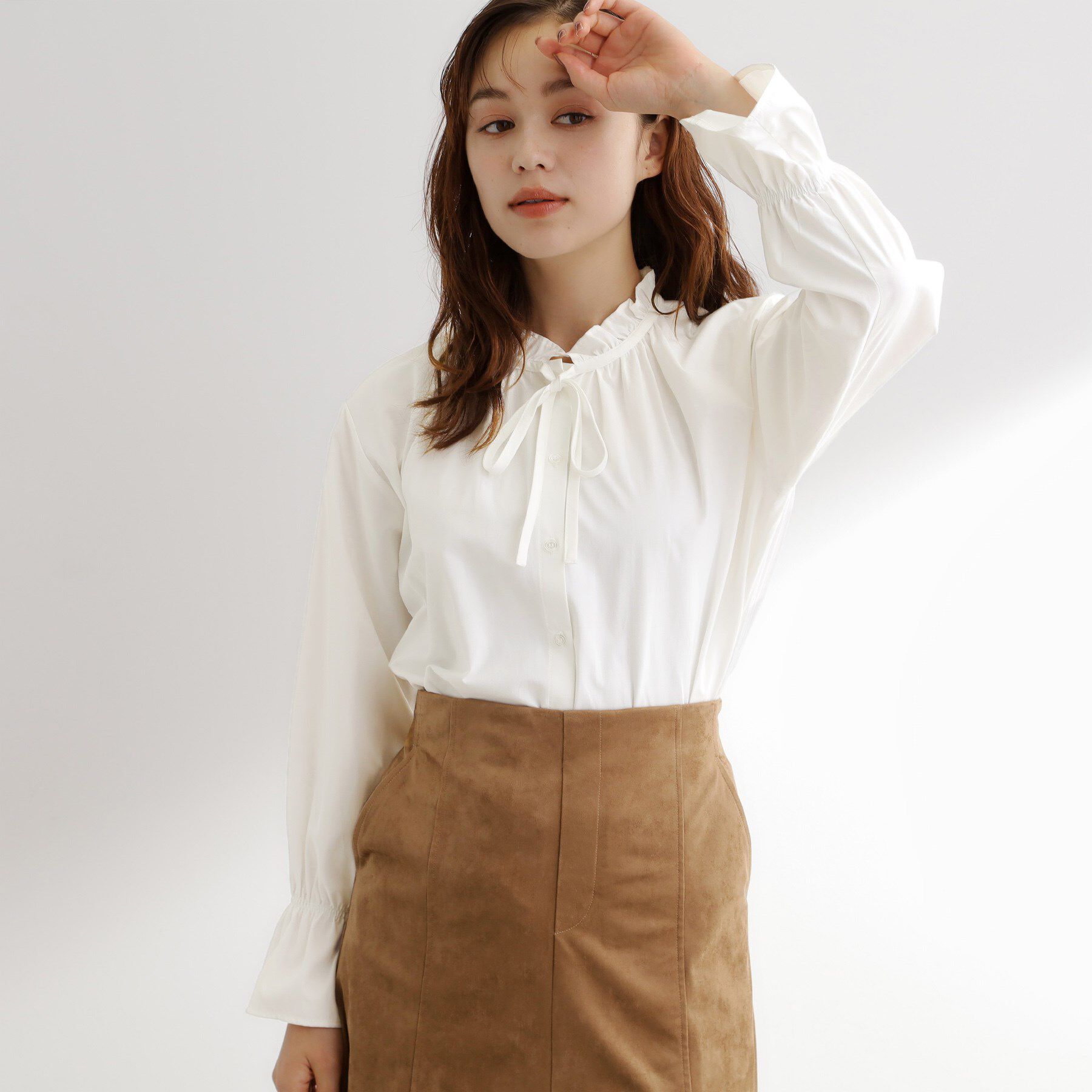 grove「フリルカラーリボンブラウス」|シャツ・ブラウス|