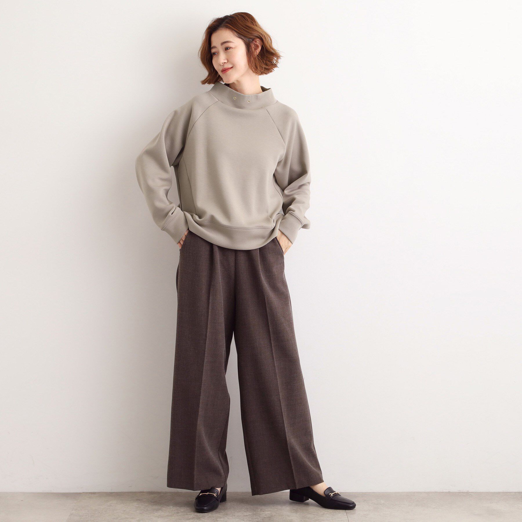 grove「モックネックダンボールスウェット」|パーカー|