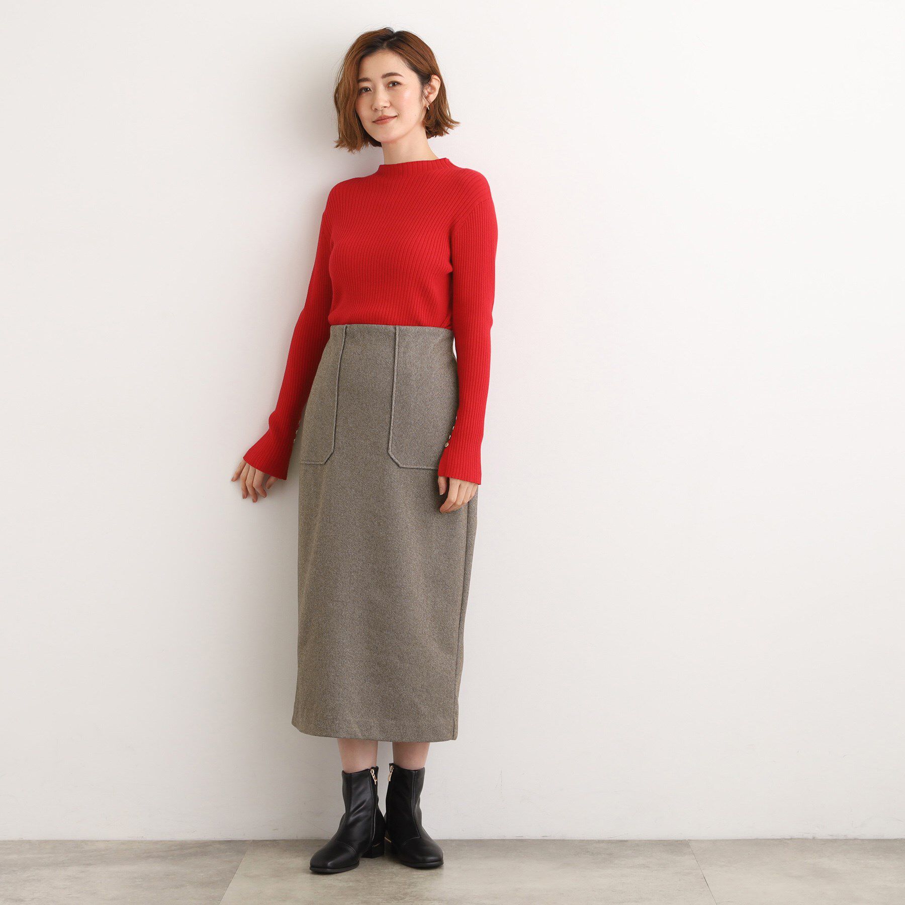 grove「起毛ジャカードナロースカート」|スカート|