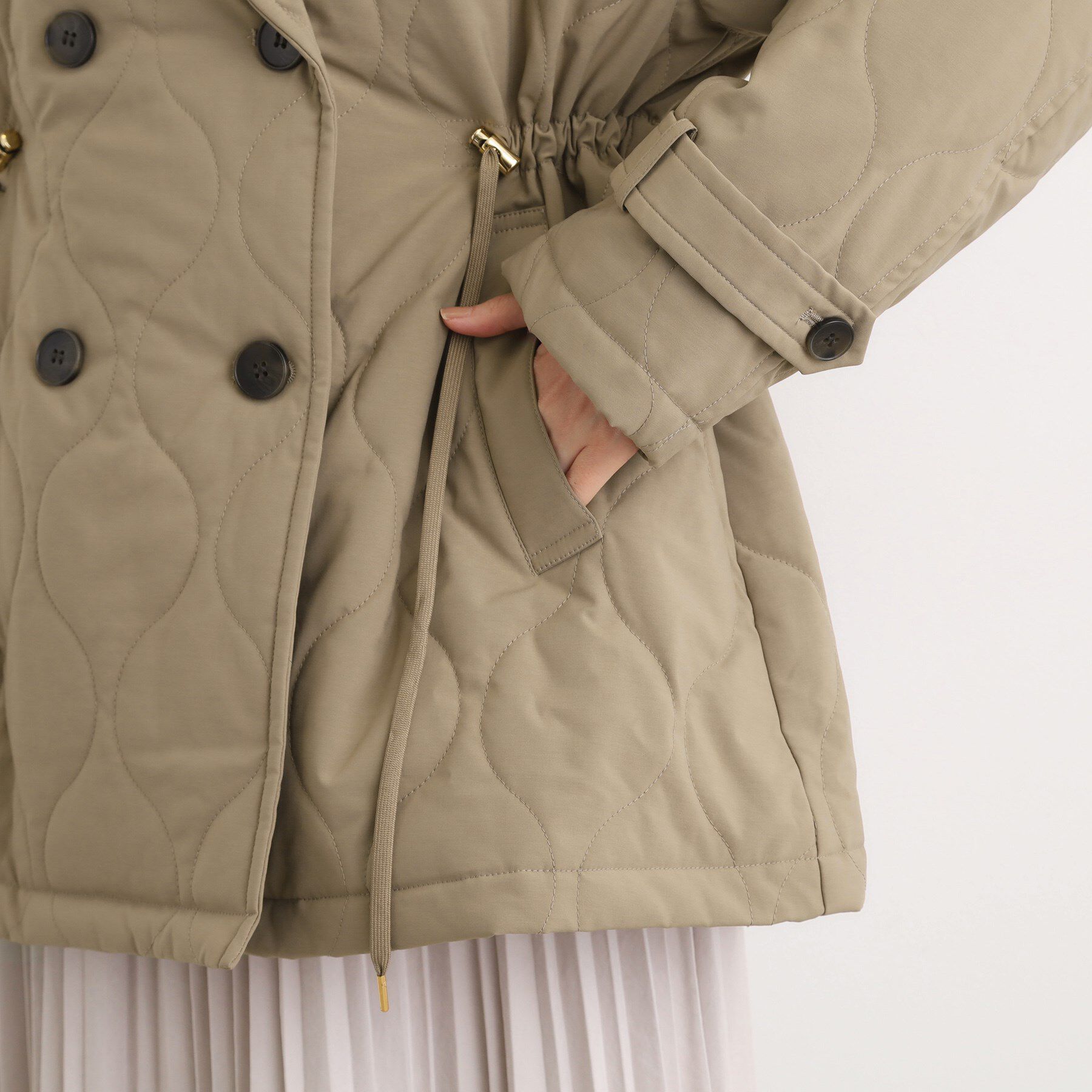 grove「キルティングPコートジャケット」|ピーコート|