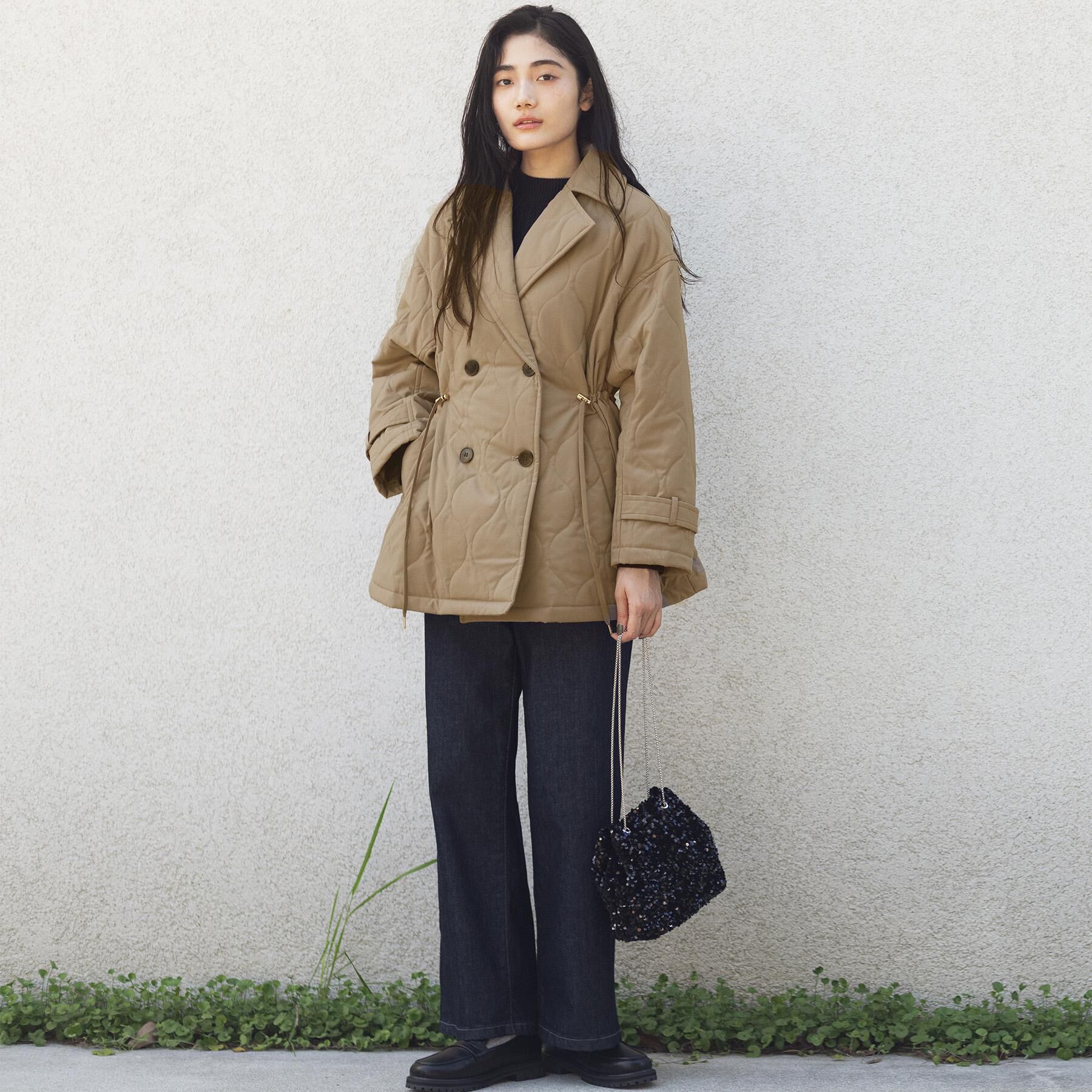 grove「キルティングPコートジャケット」|ピーコート|