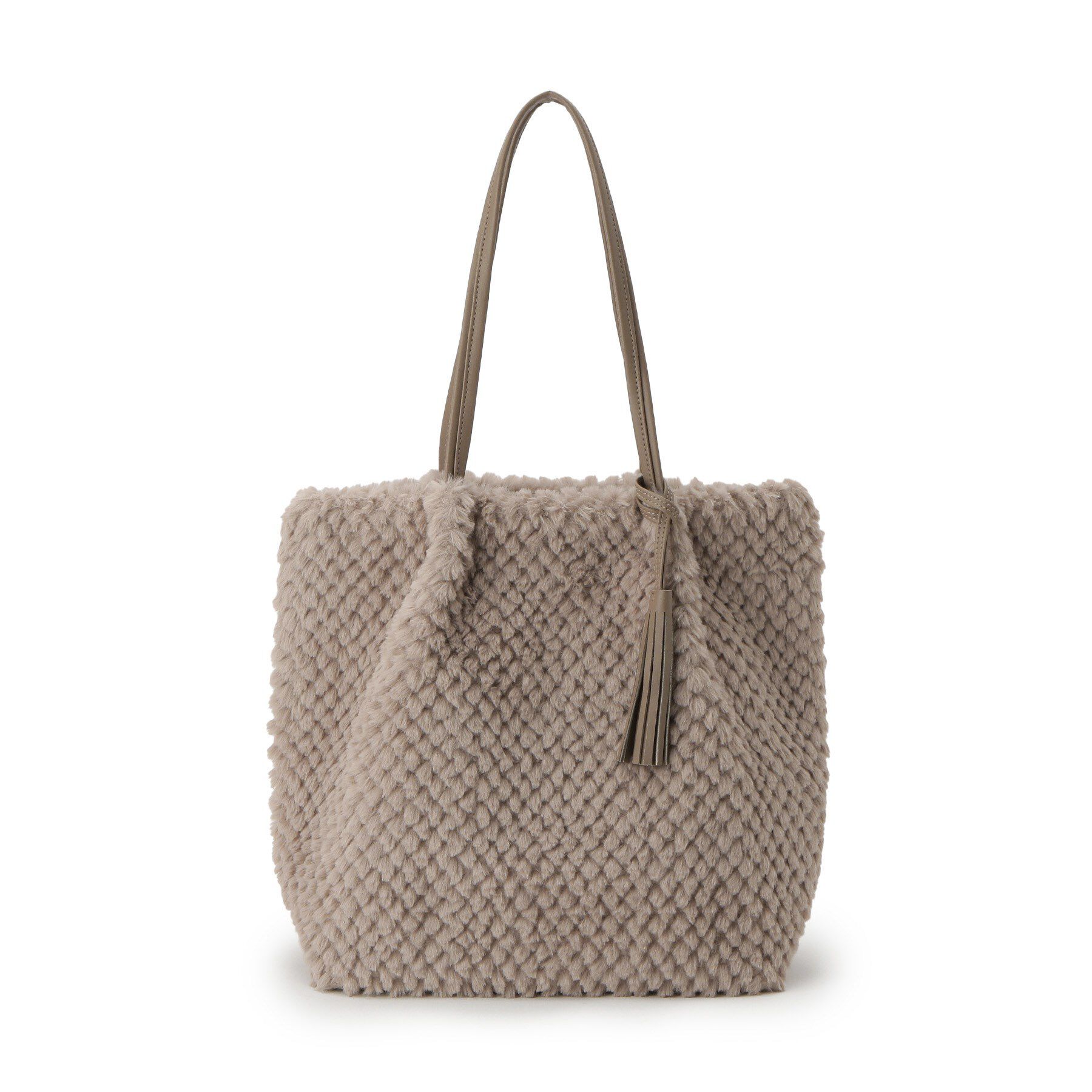 grove「ポコポコエコファータッセルトート」|トートバッグ|