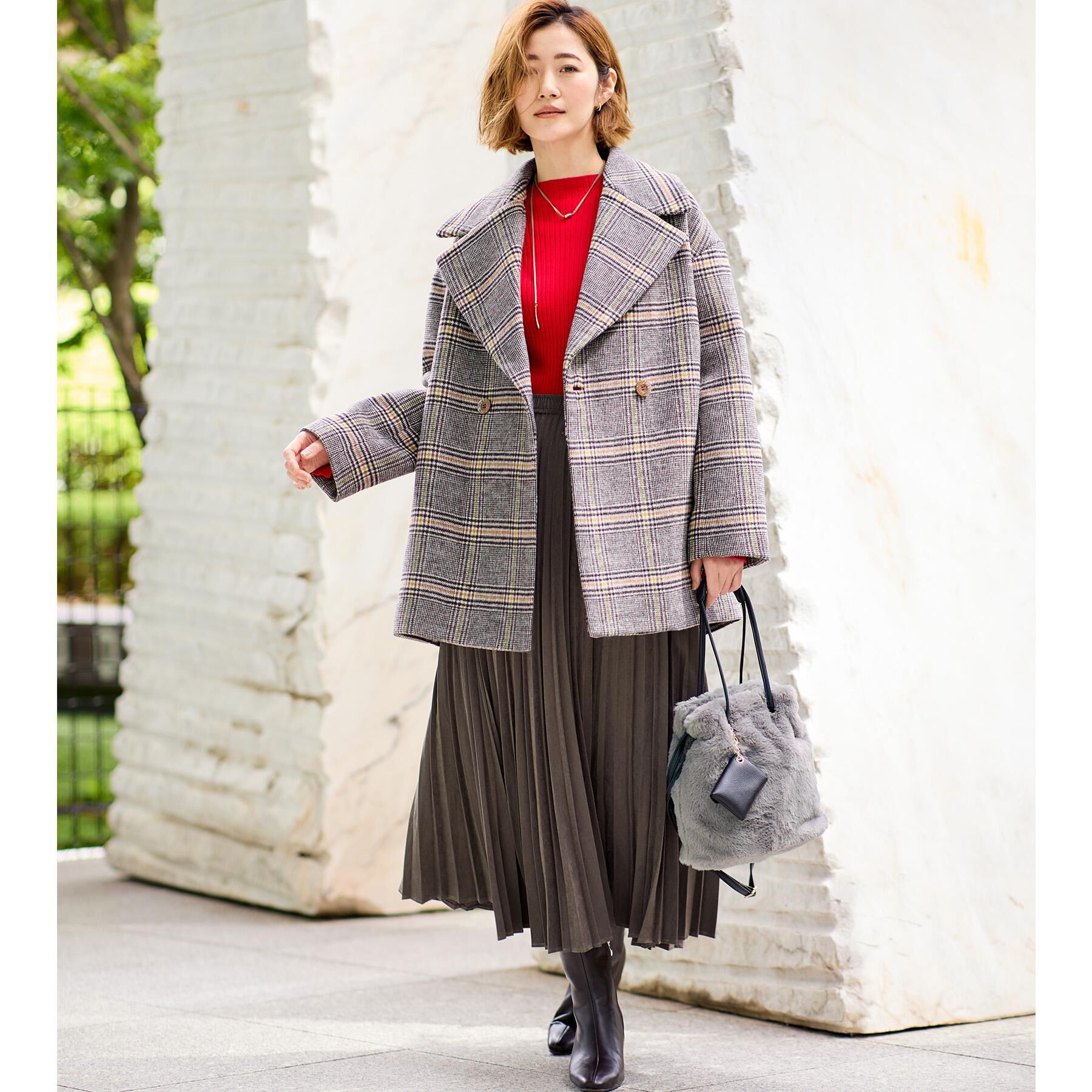 grove「エコファーポーチ付き2WAYショルダー」|ショルダー・メッセンジャー|