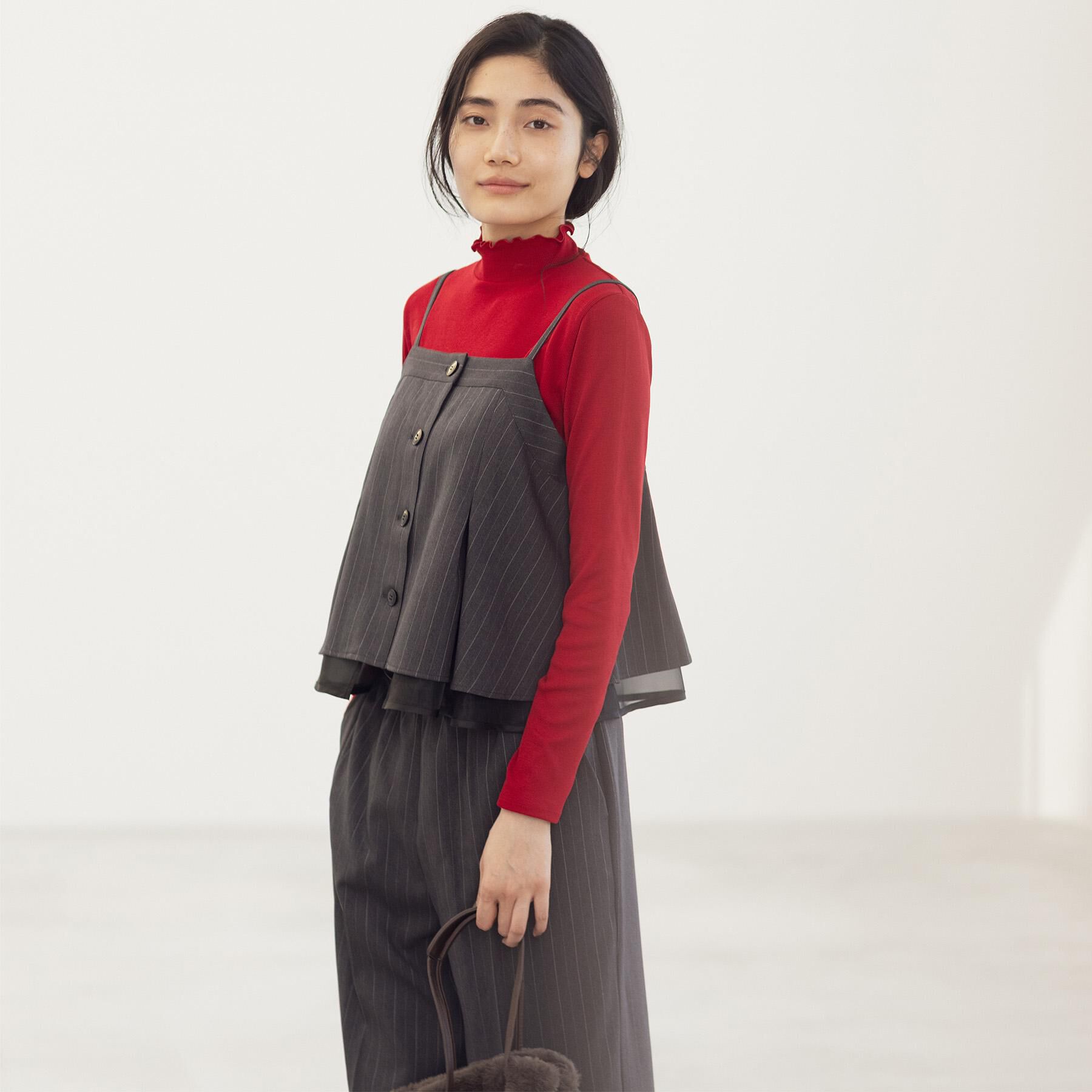 grove「【2点SET/体型カバー】透け感とレイヤードで大人の遊び心を、ビスチェSET UP」|スーツ|