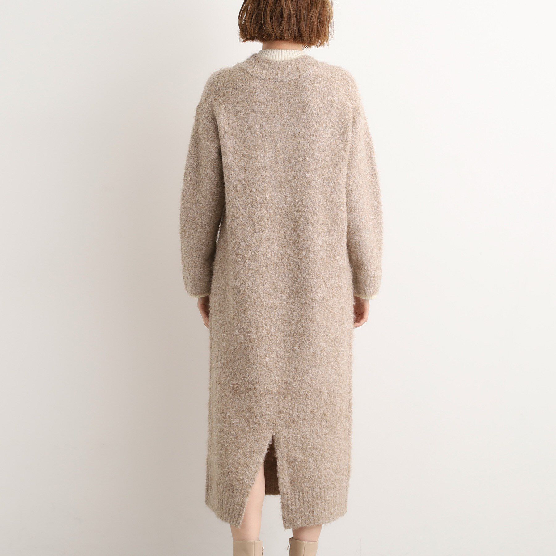 grove「一枚でレイヤードコーデ完成！ブークレーニットワンピース」|ワンピース|