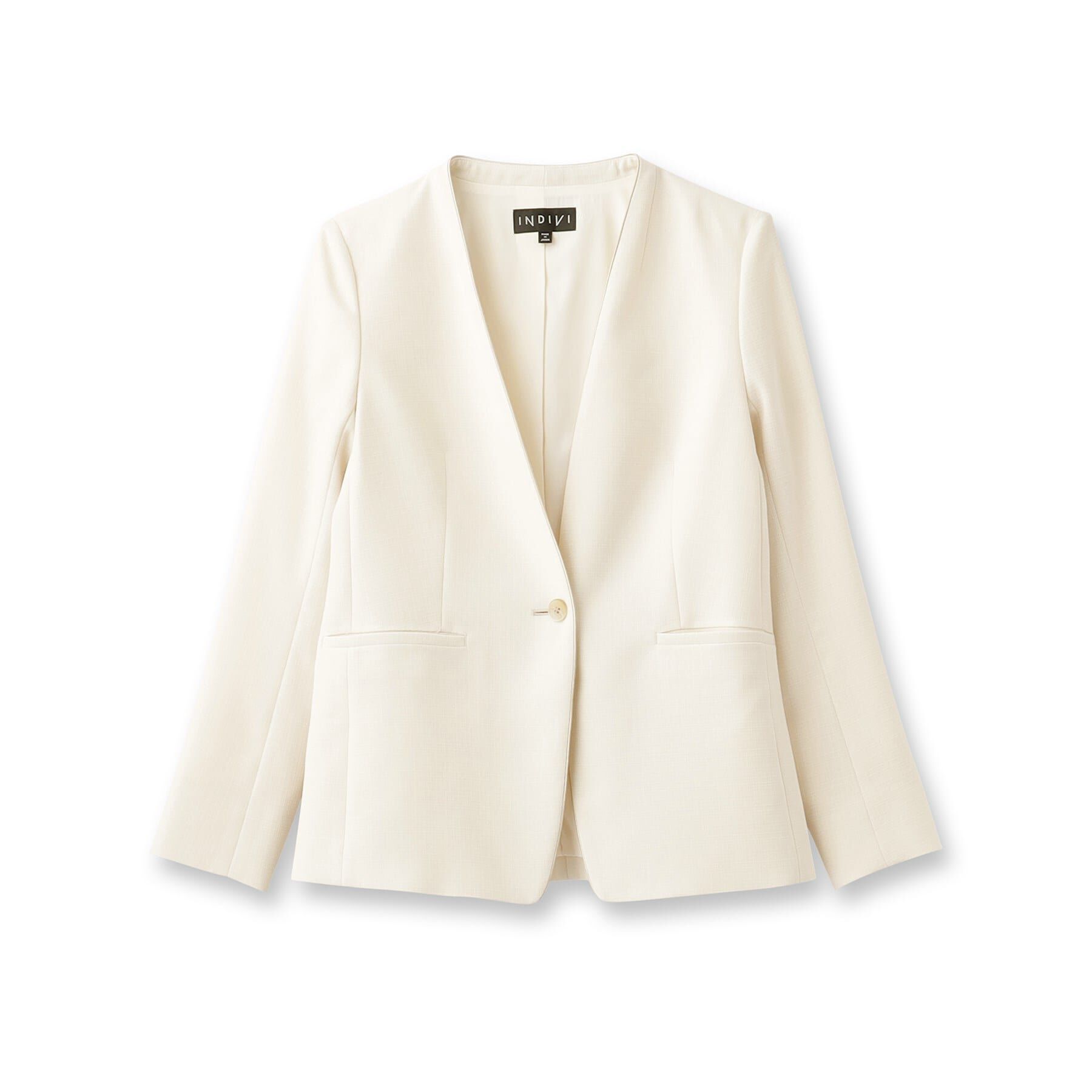 INDIVI「【洗える／スーツ】ノーカラージャケット」|スーツ|