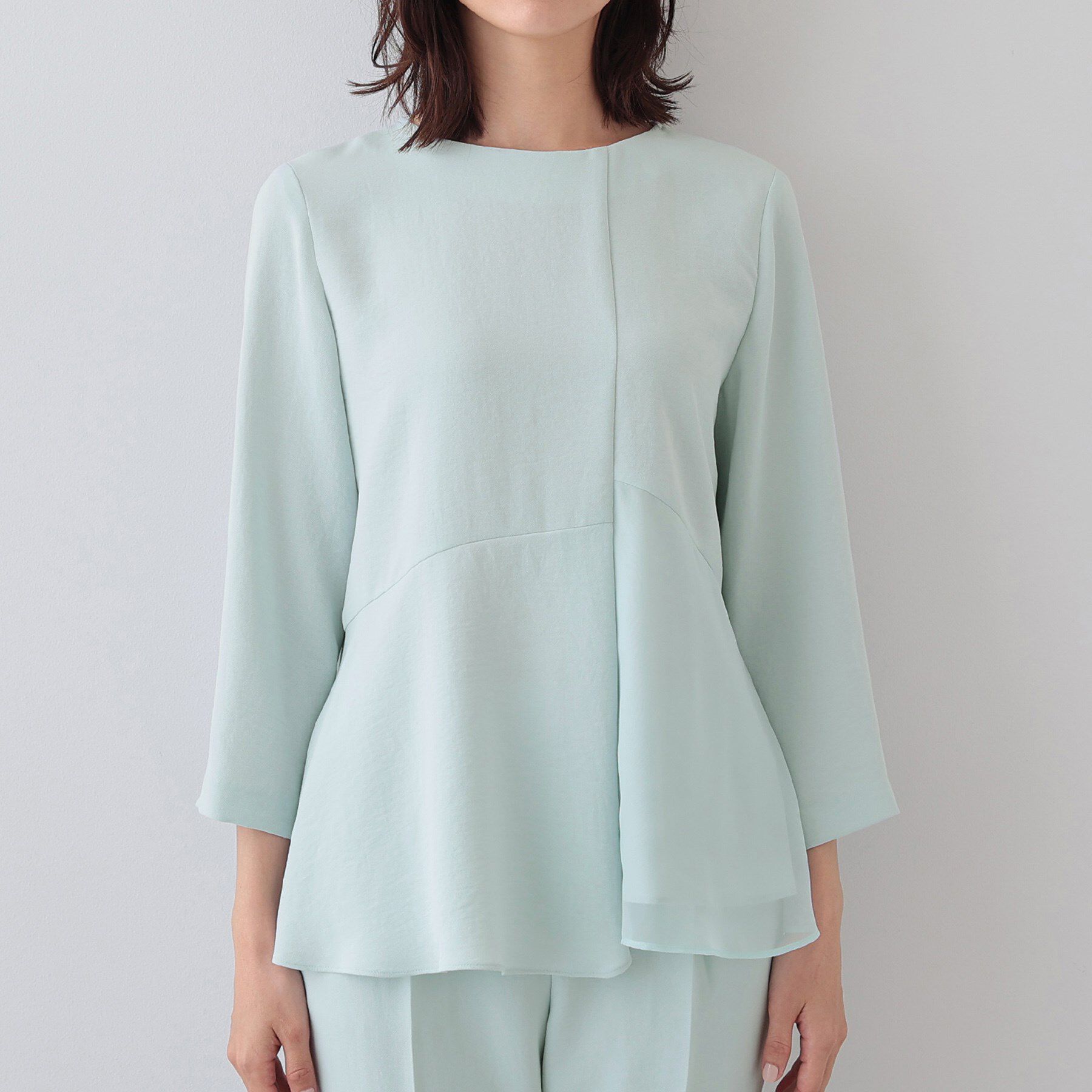 INDIVI「【着る日傘/遮熱/UVケア】ペプラムデザインブラウス」|シャツ・ブラウス|