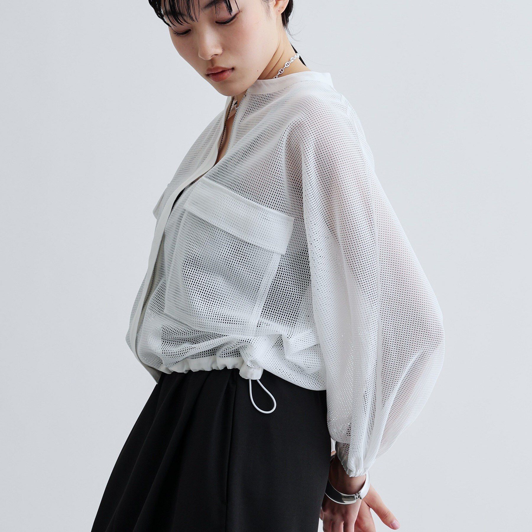 GALLEST「スピンドルメッシュブルゾン」|ブルゾン・スタジャン|