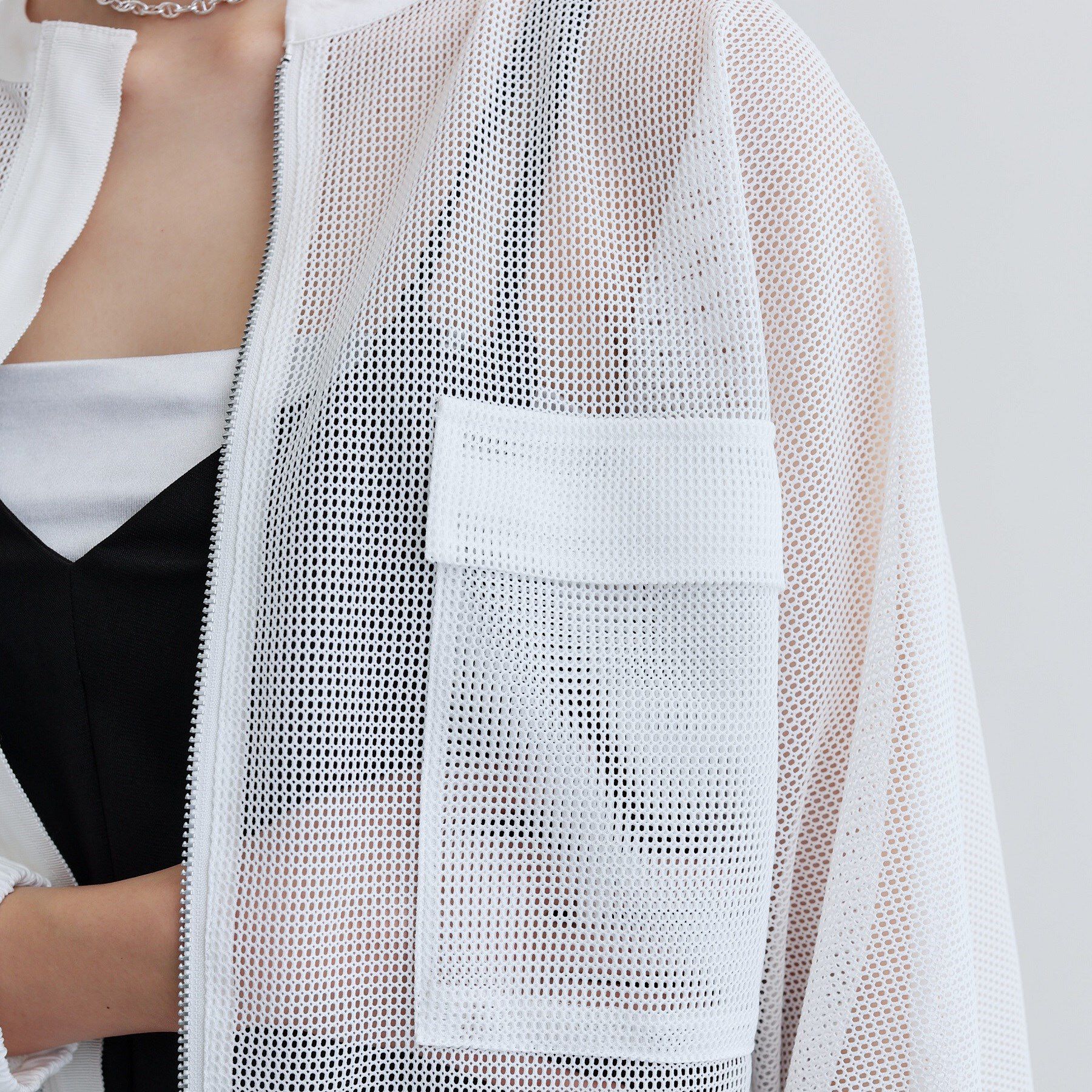 GALLEST「スピンドルメッシュブルゾン」|ブルゾン・スタジャン|