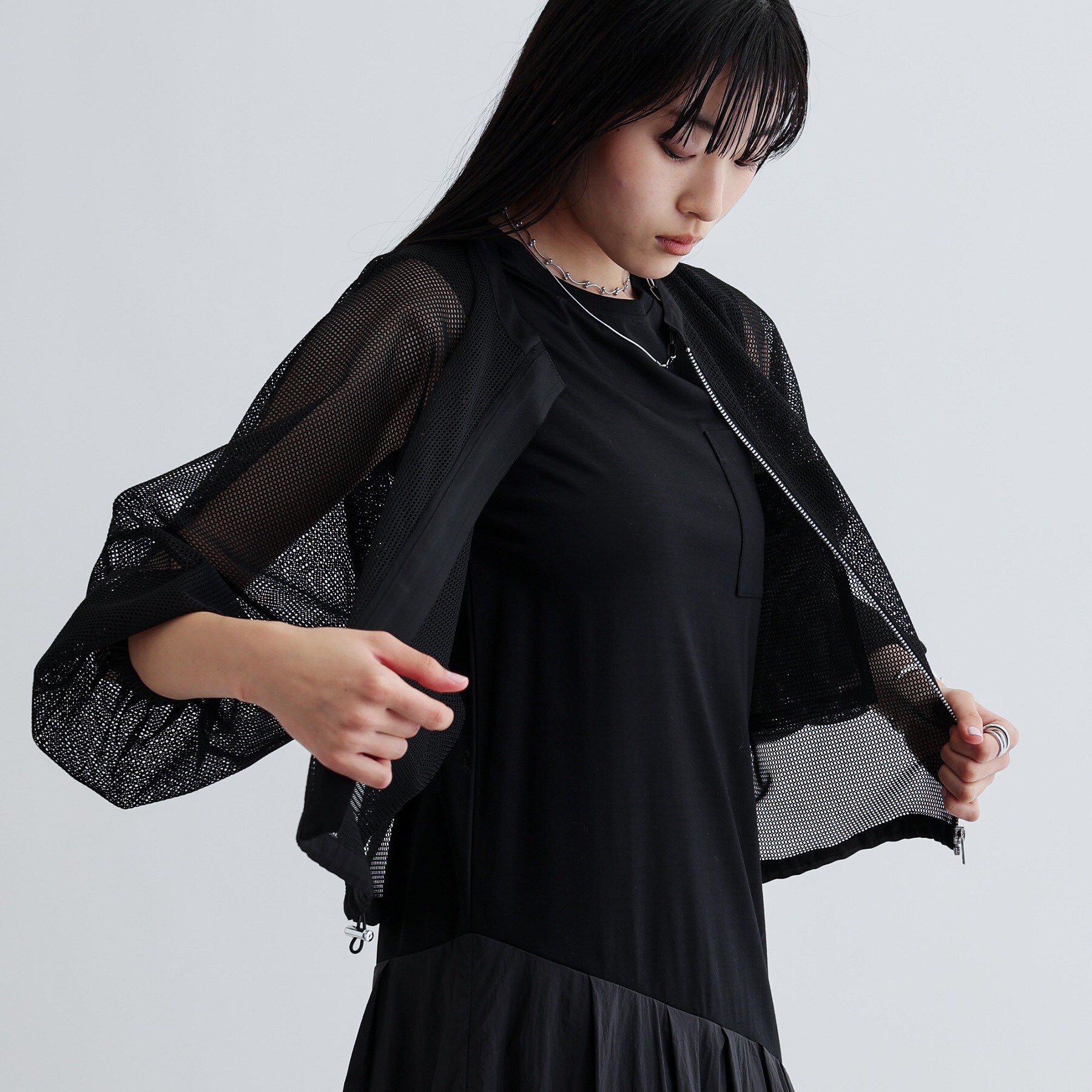 GALLEST「スピンドルメッシュブルゾン」|ブルゾン・スタジャン|