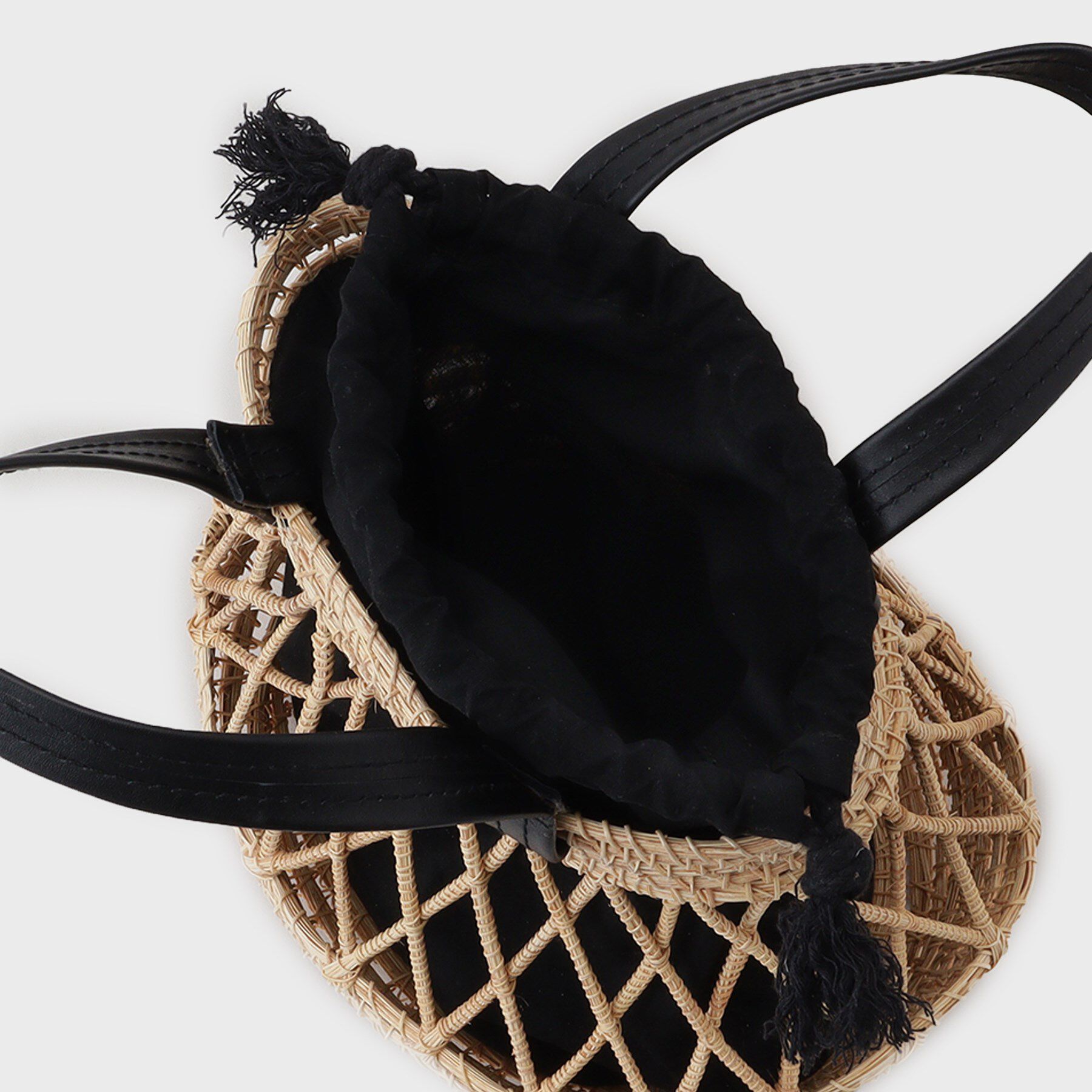 GALLEST「天然草ラウンドかごバッグ」|ハンドバッグ|