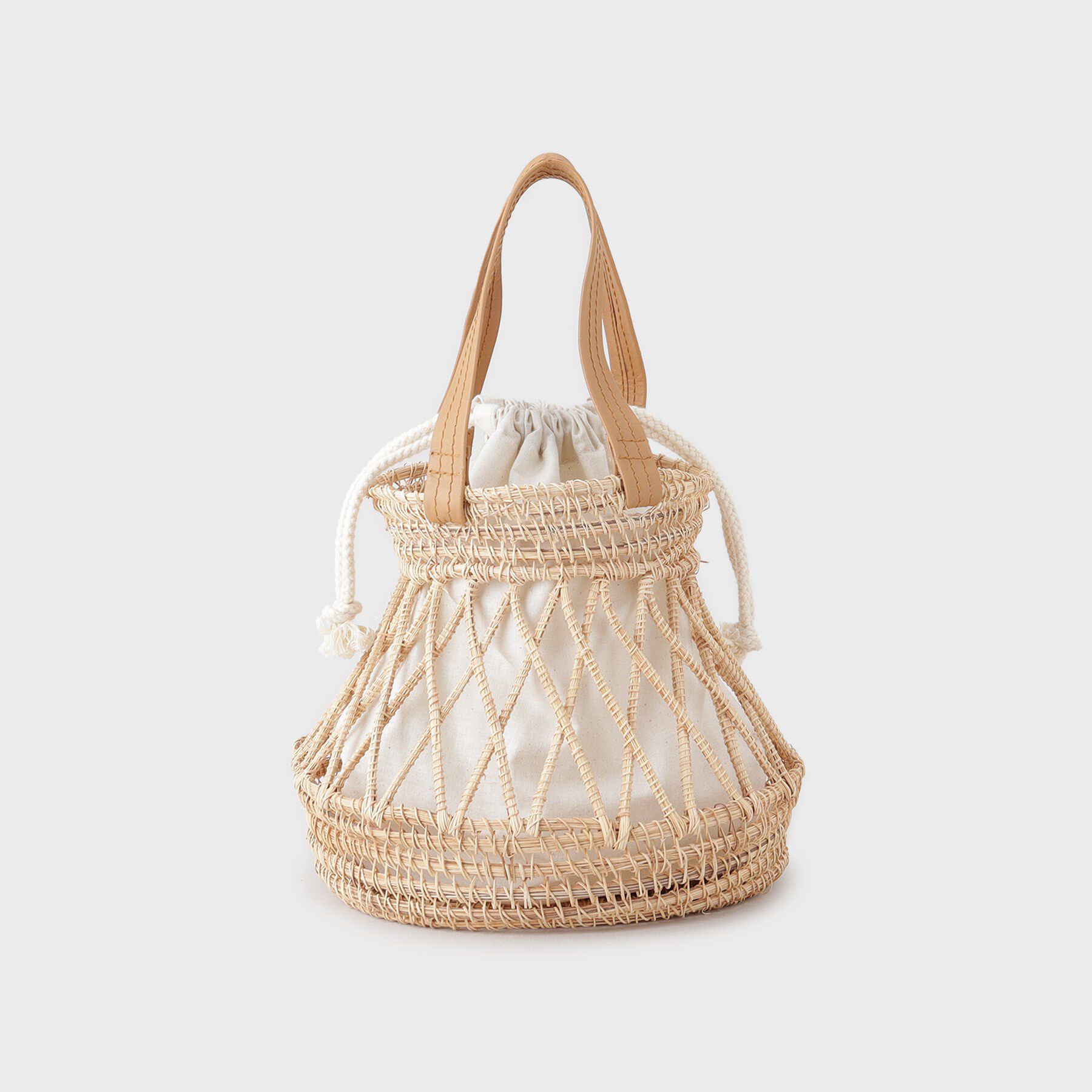 GALLEST「天然草ラウンドかごバッグ」|ハンドバッグ|