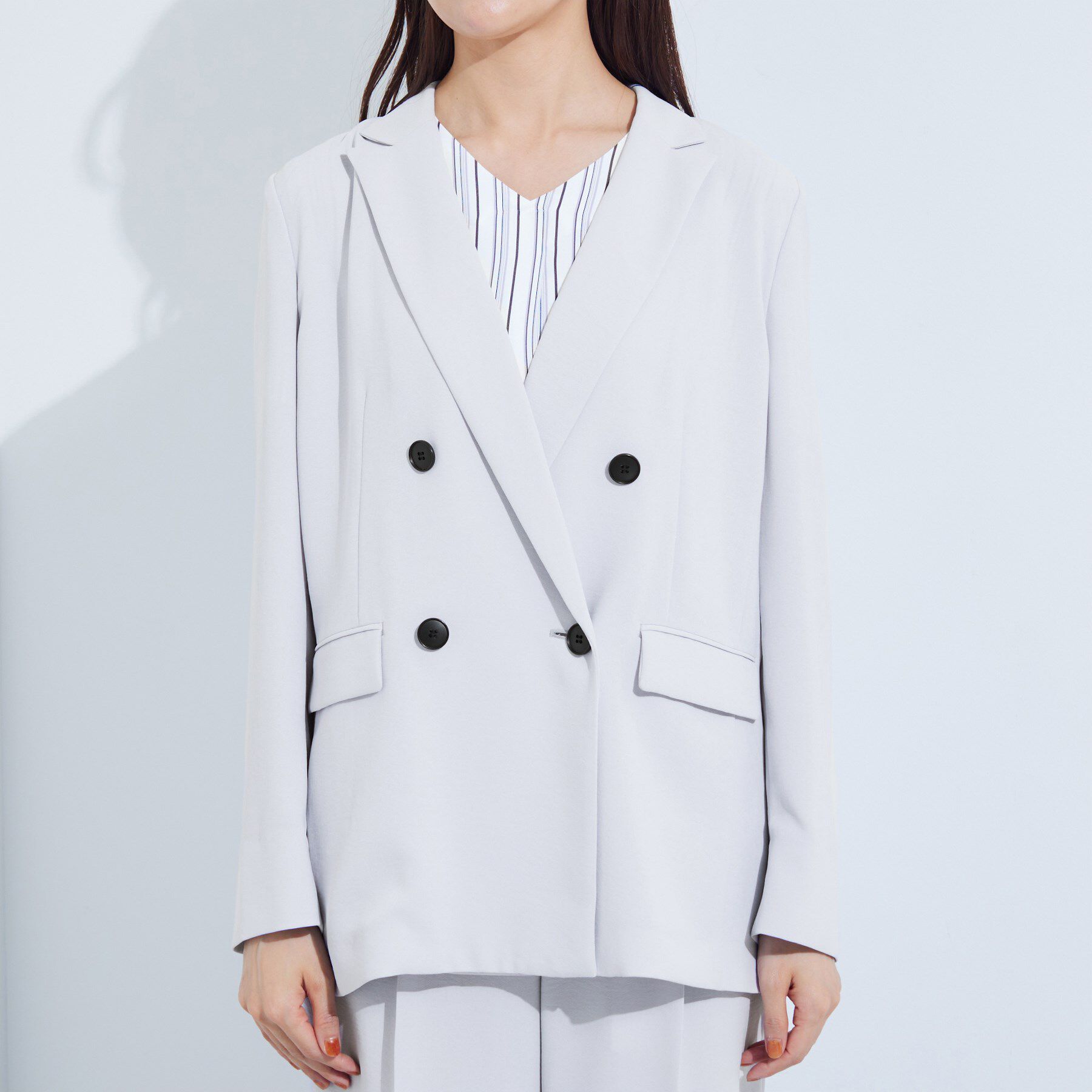 INDIVI「【着る日傘／遮熱／UVケア】ダブルジャケット」|テーラードジャケット|