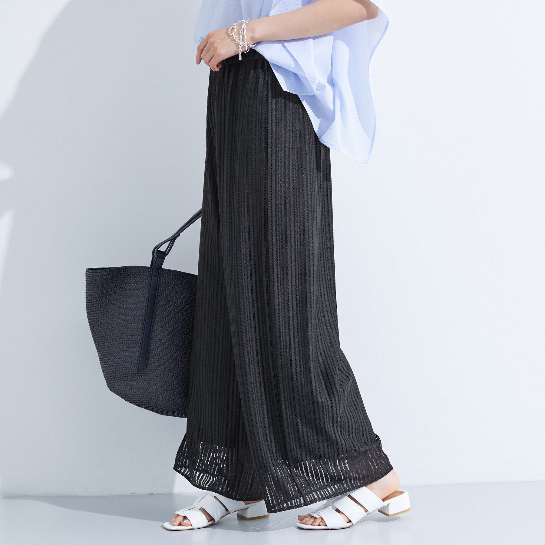 INDIVI「【洗える／セットアップ可能】ラッセルワイドパンツ」|その他|