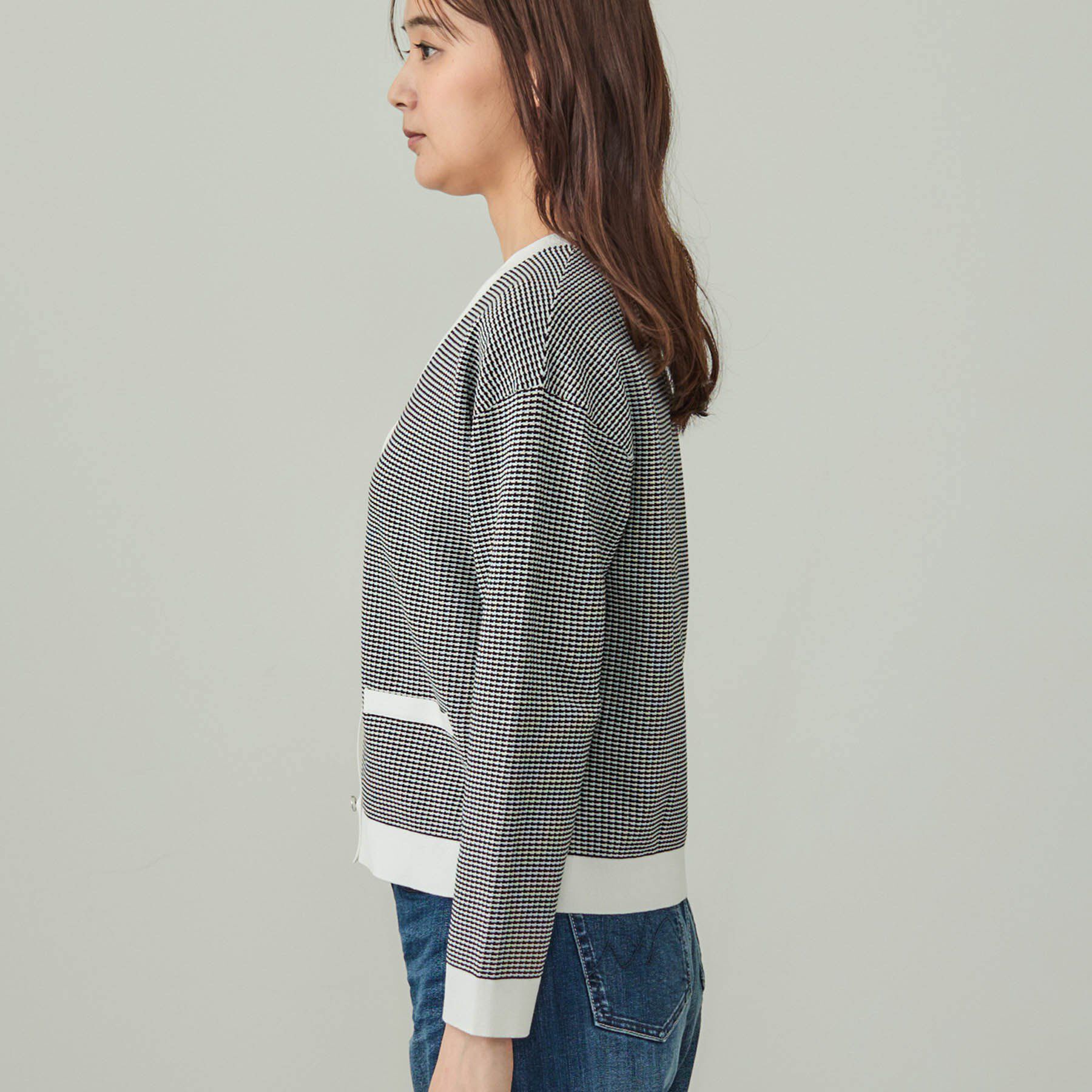 INDIVI「【軽く羽織れる/洗える】ジャケット風カーディガン」|カーディガン|