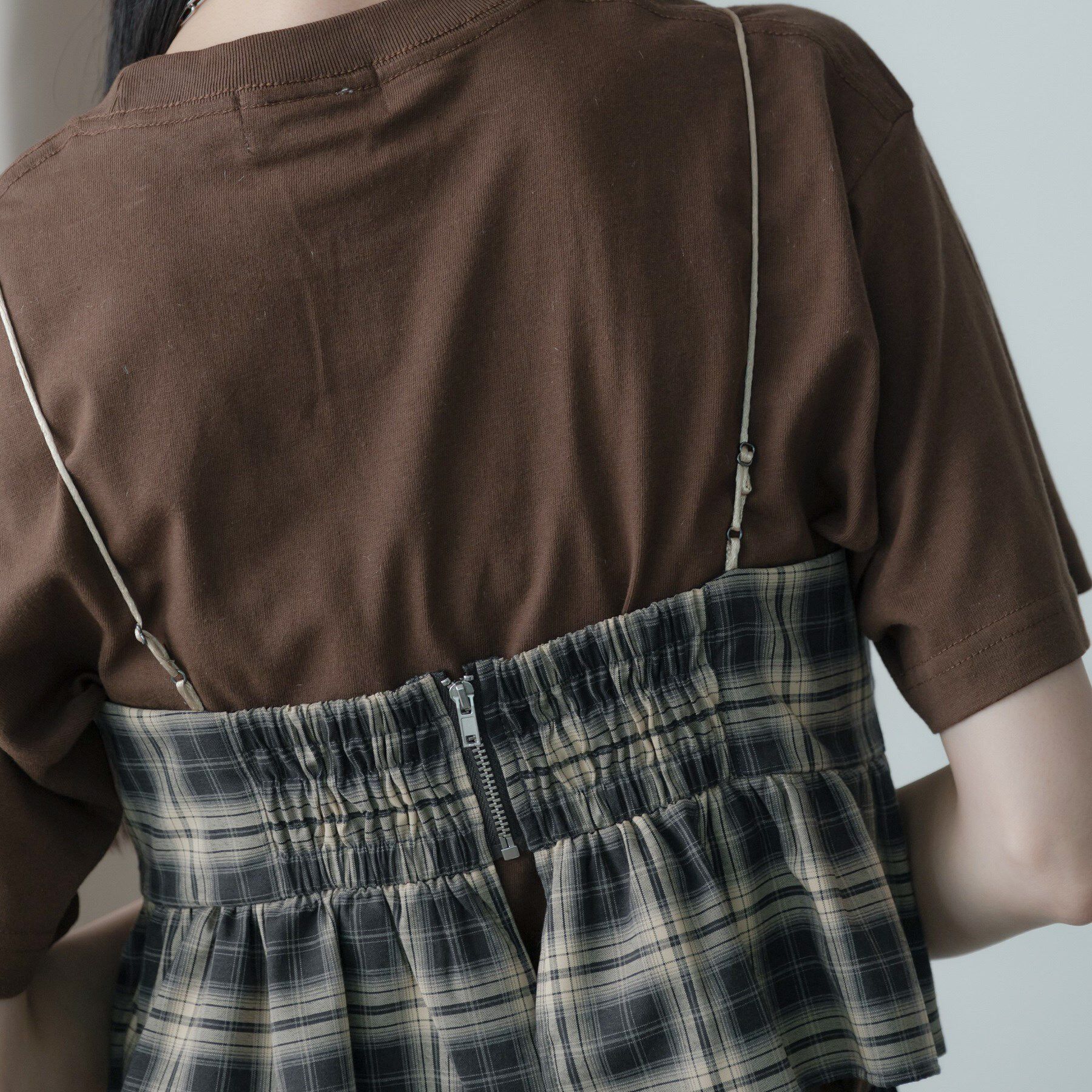 GALLEST「オンブレチェックビスチェ」|キャミソール|