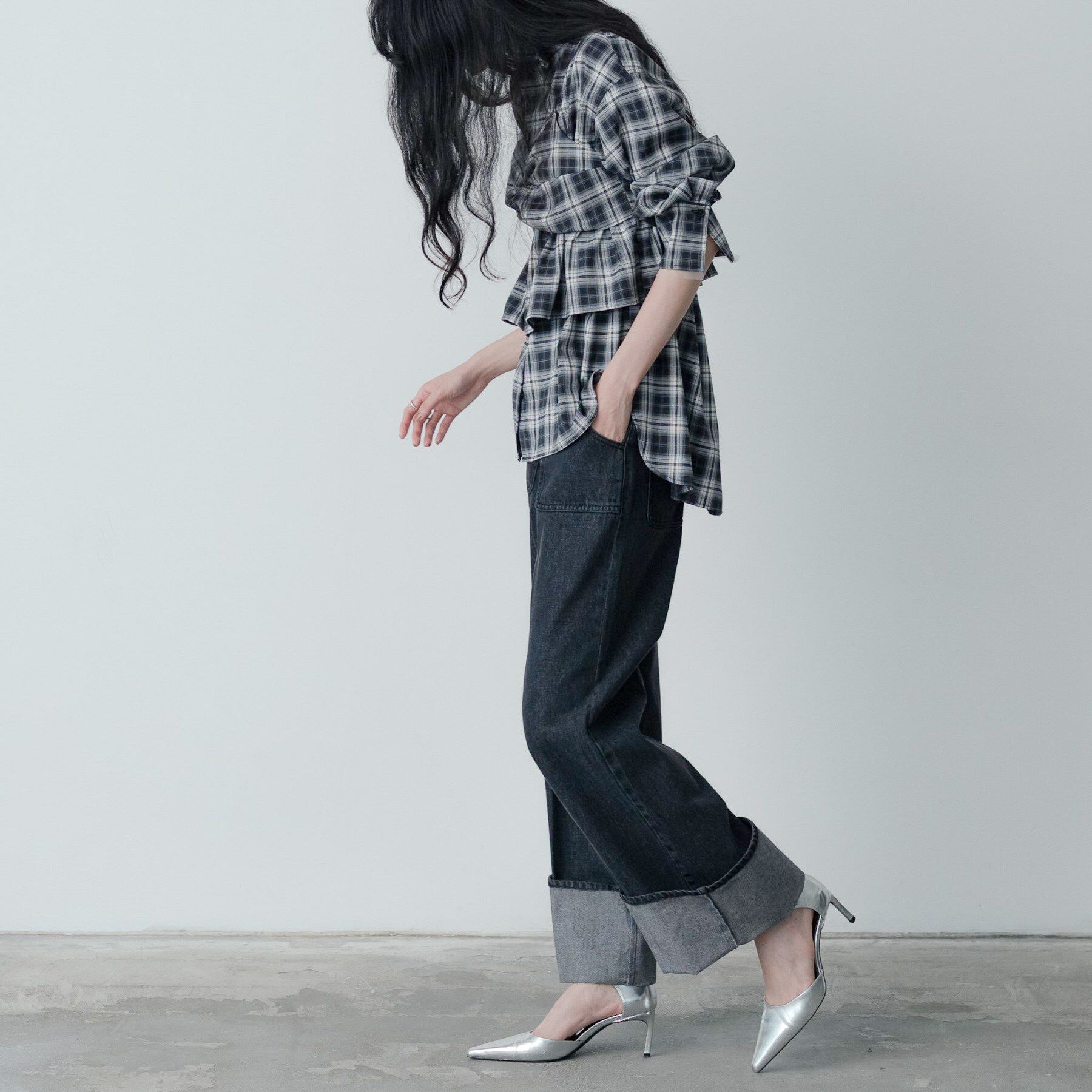 GALLEST「オンブレチェックビスチェ」|キャミソール|