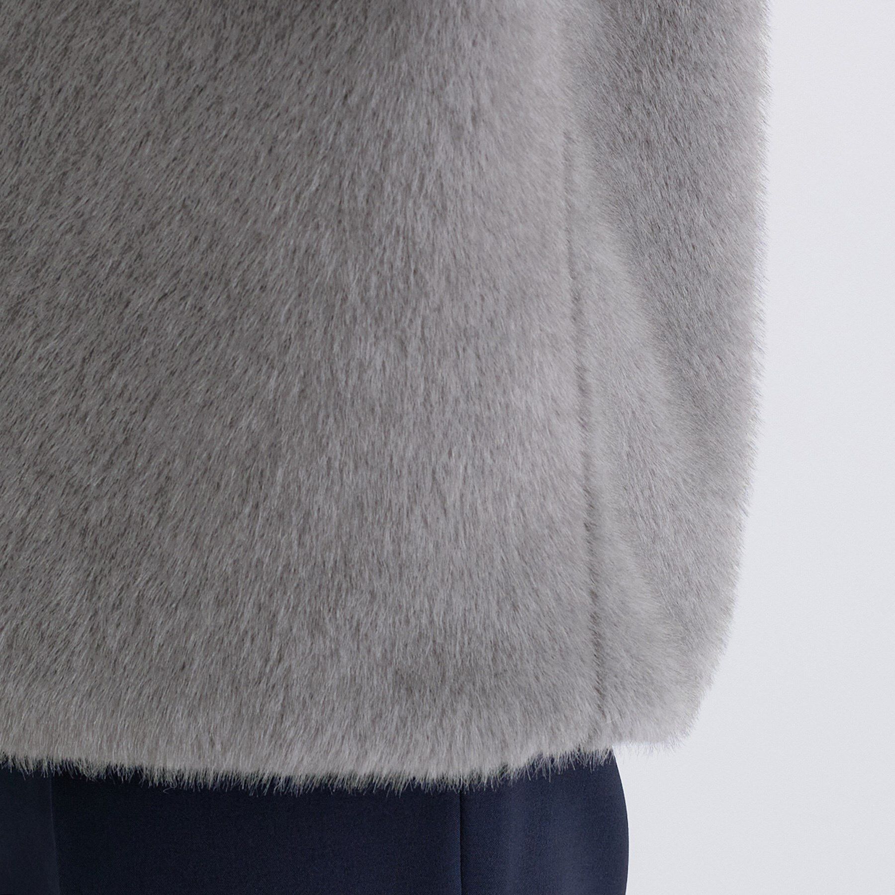 INDIVI「ミンク調フェイクファージレ」|ベスト・ジレ|