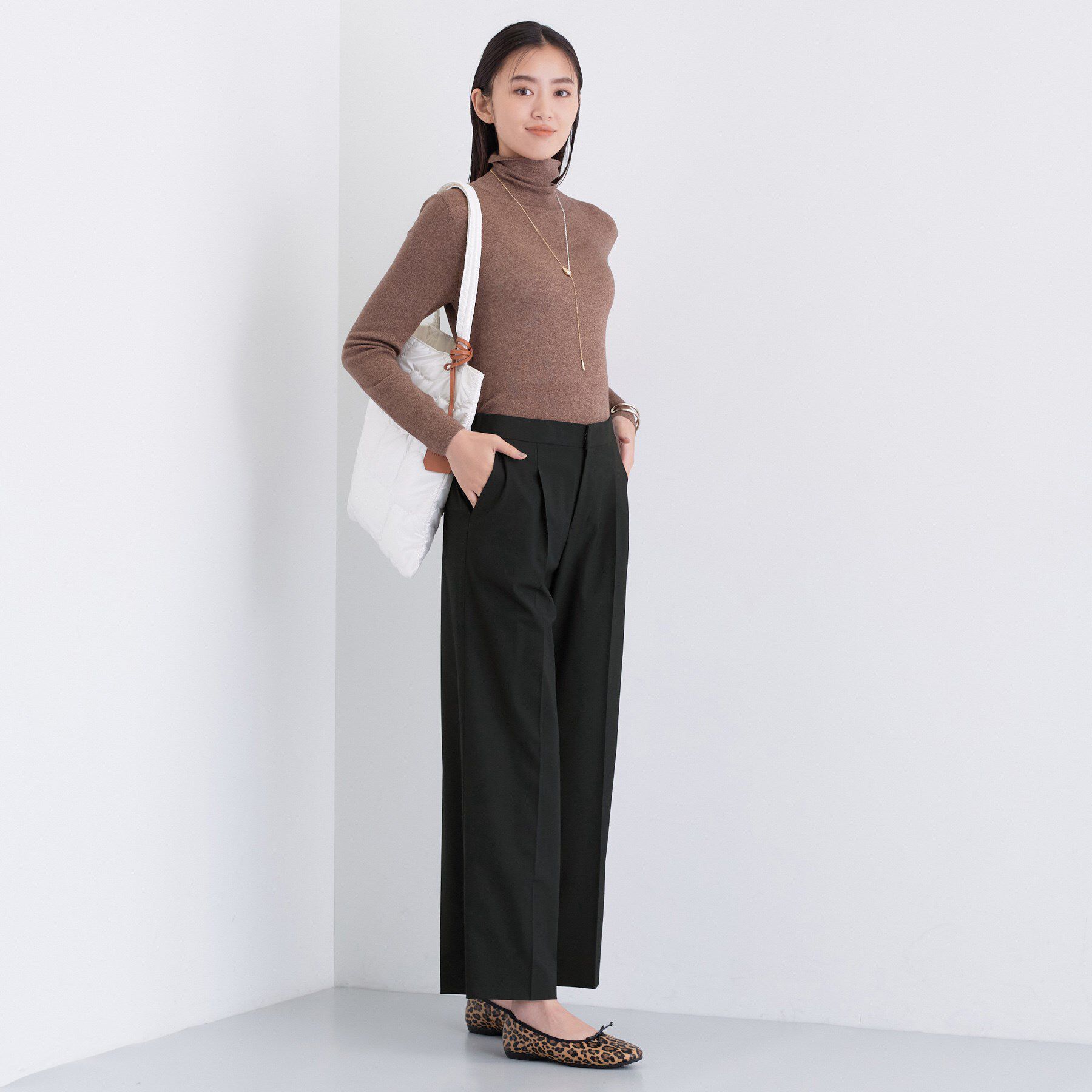 INDIVI「【褒められパンツ】ワンタックワイドパンツ」|その他|