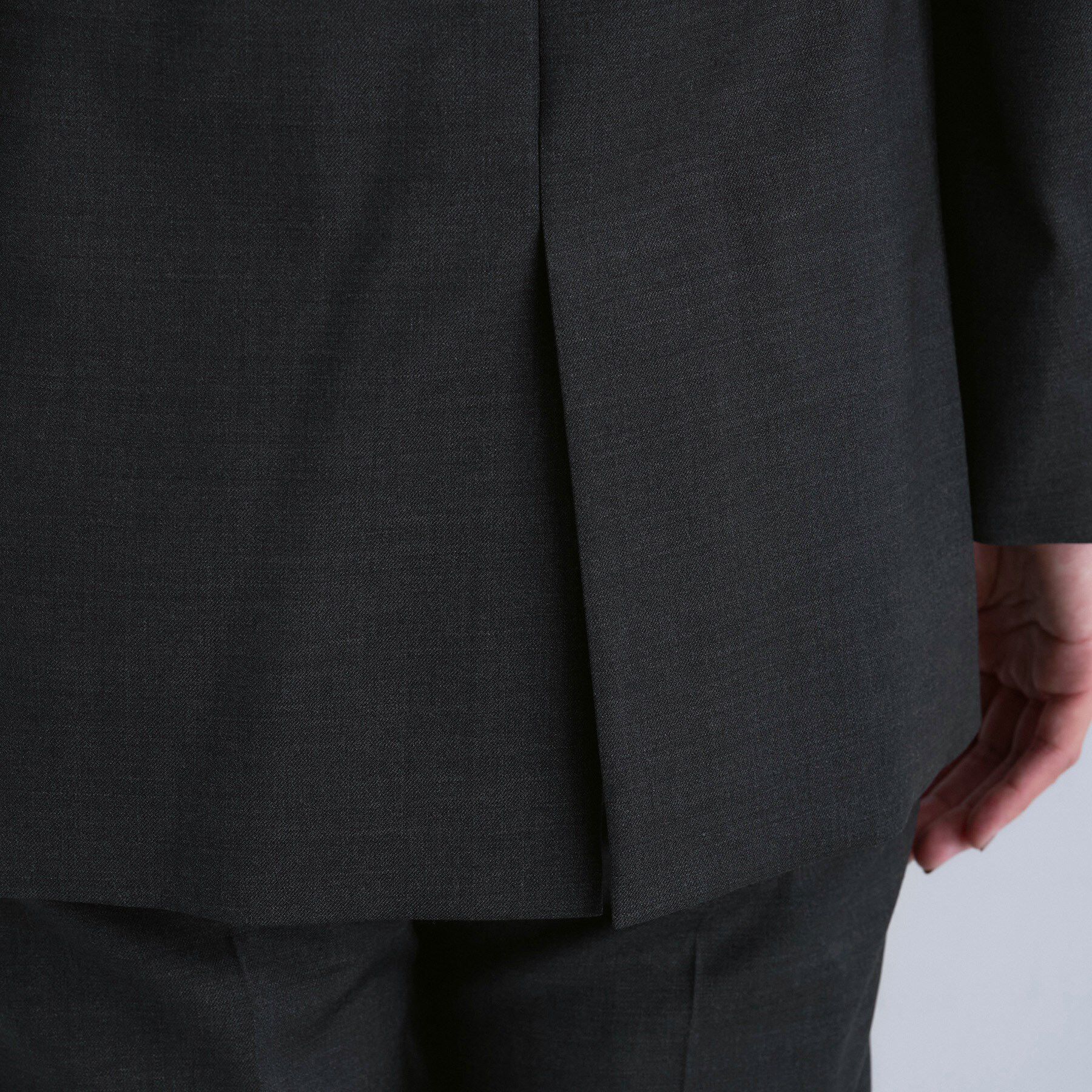 INDIVI「【日本製／スーツ／通勤】シルクウールストレッチ ダブルジャケット」|テーラードジャケット|