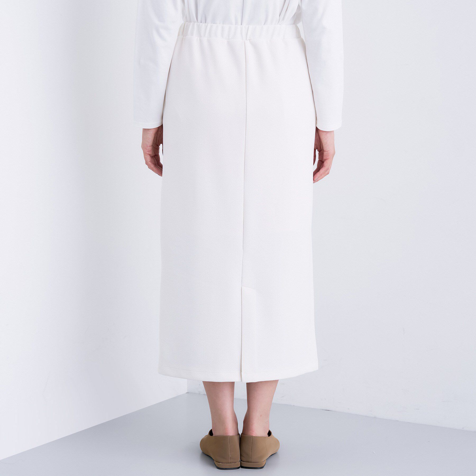 INDIVI「【SETUP可能／Iライン】ダンボールジャージスカート」|スカート|