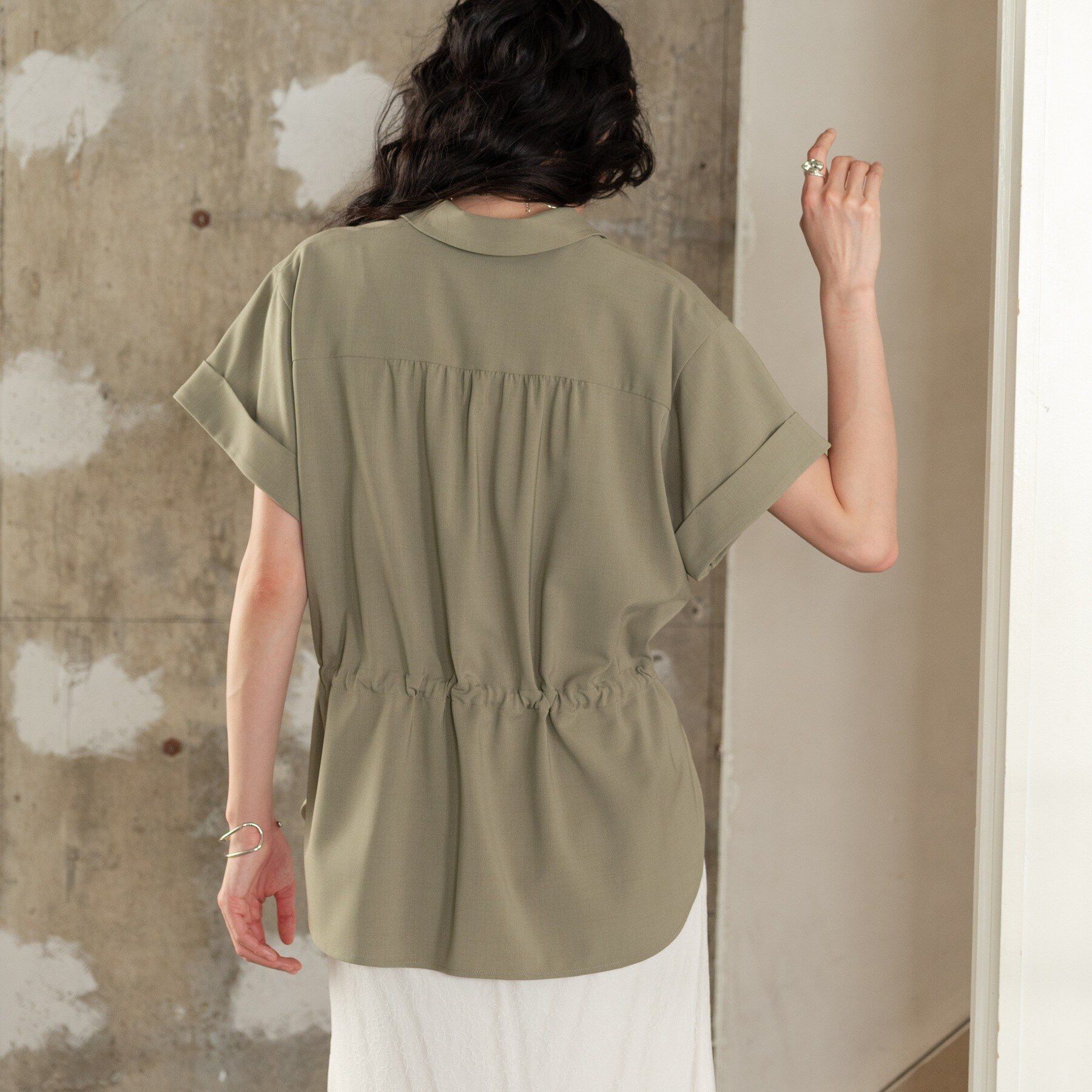 GALLEST「Comfy SET UP｜サファリシャツ【セットアップ対応／通勤／カセット服／接触冷感／UVカット】」|シャツ・ブラウス|