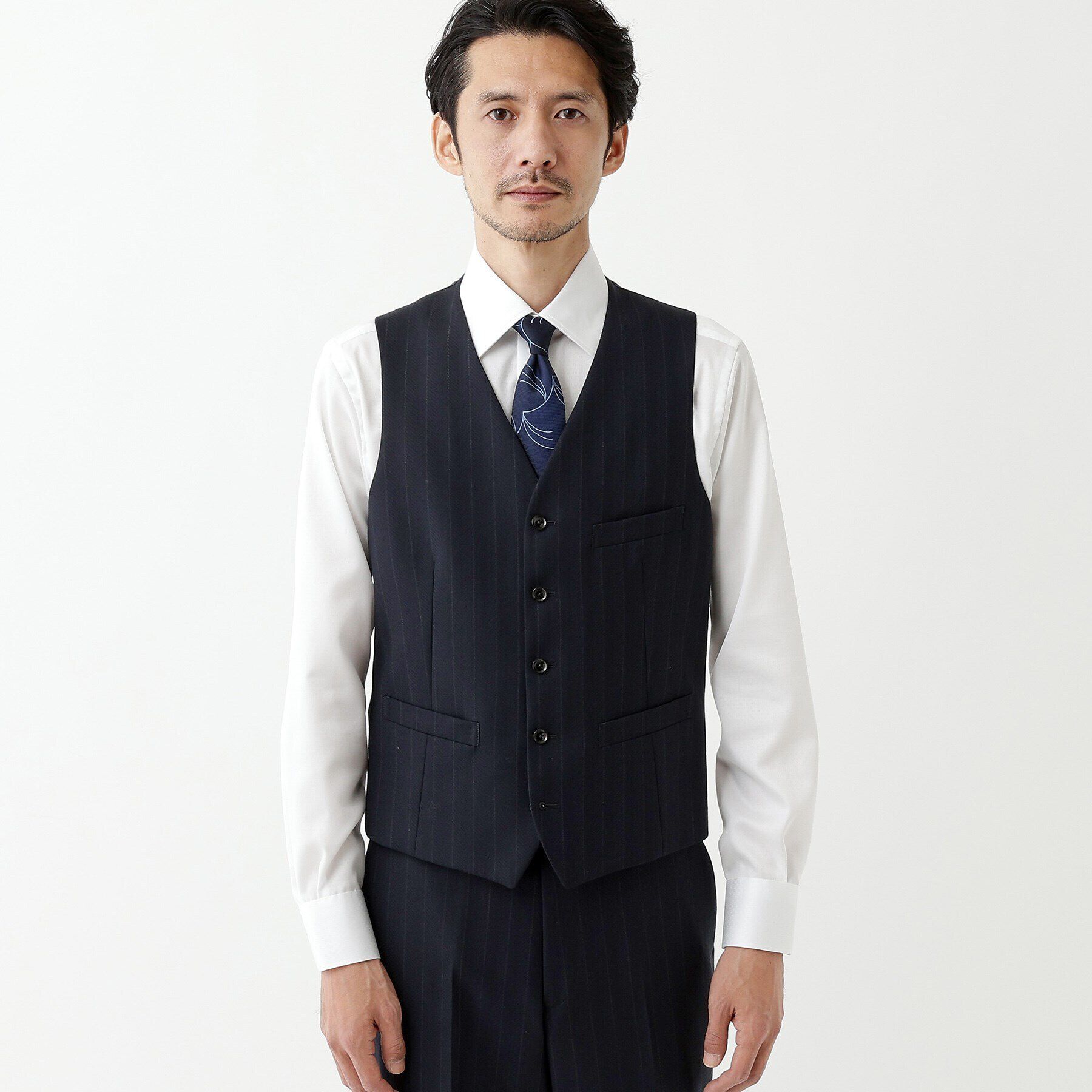 TAKEO KIKUCHI「【THE FLAGSHIP】矢絣 ストライプ べスト」|スーツ|