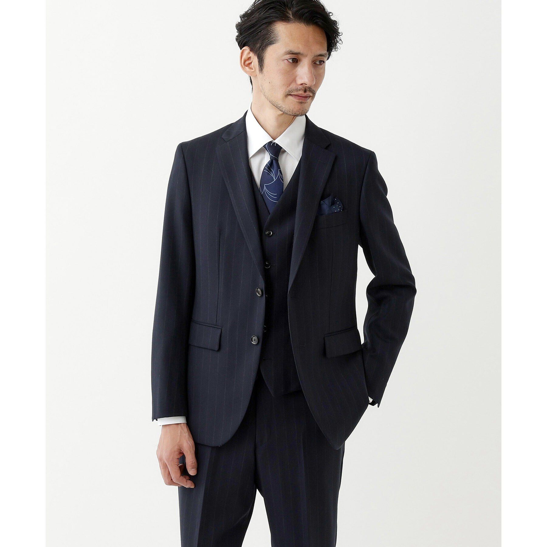 TAKEO KIKUCHI「【THE FLAGSHIP】矢絣 ストライプ べスト」|スーツ|