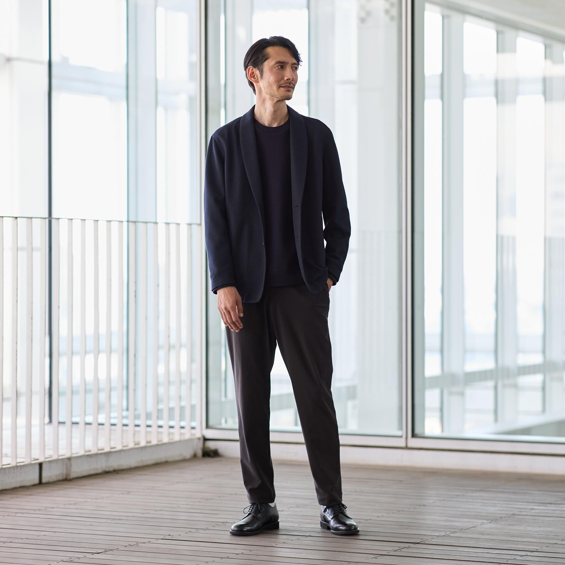 TAKEO KIKUCHI「【尾州織】ショールカラー カーディガン」|カーディガン|