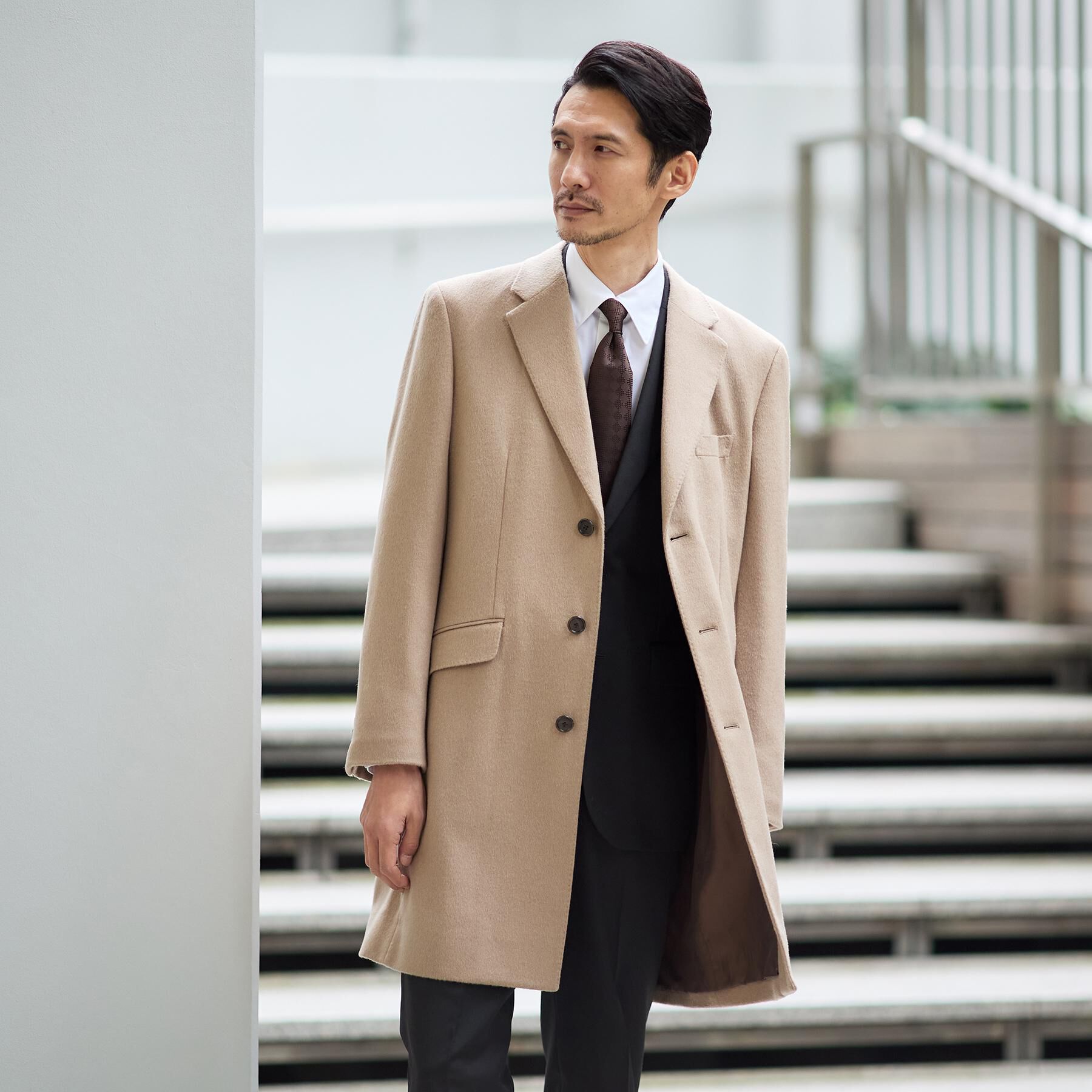 TAKEO KIKUCHI「カシミヤブレンド ビーバー調チェスターコート」|その他|