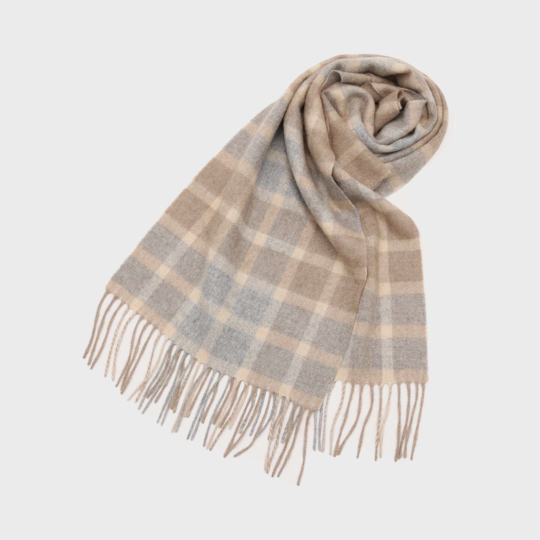 TAKEO KIKUCHI「【洗えるカシミヤ】カシミヤ100 チェックマフラー」|ストール|