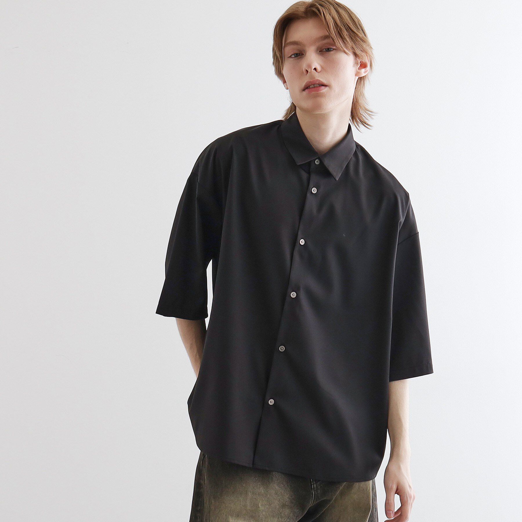 tk.TAKEO KIKUCHI「【WEB限定】無地/花柄アソートドレープ半袖シャツ」|シャツ・ブラウス|