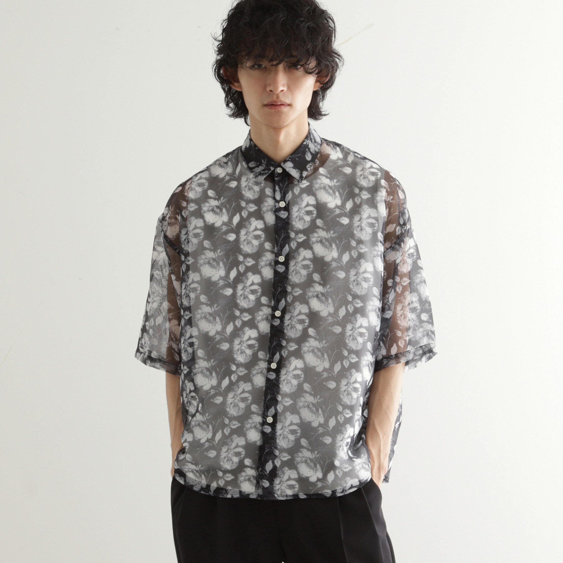 tk.TAKEO KIKUCHI「シアーフラワーシャツ」|シャツ・ブラウス|