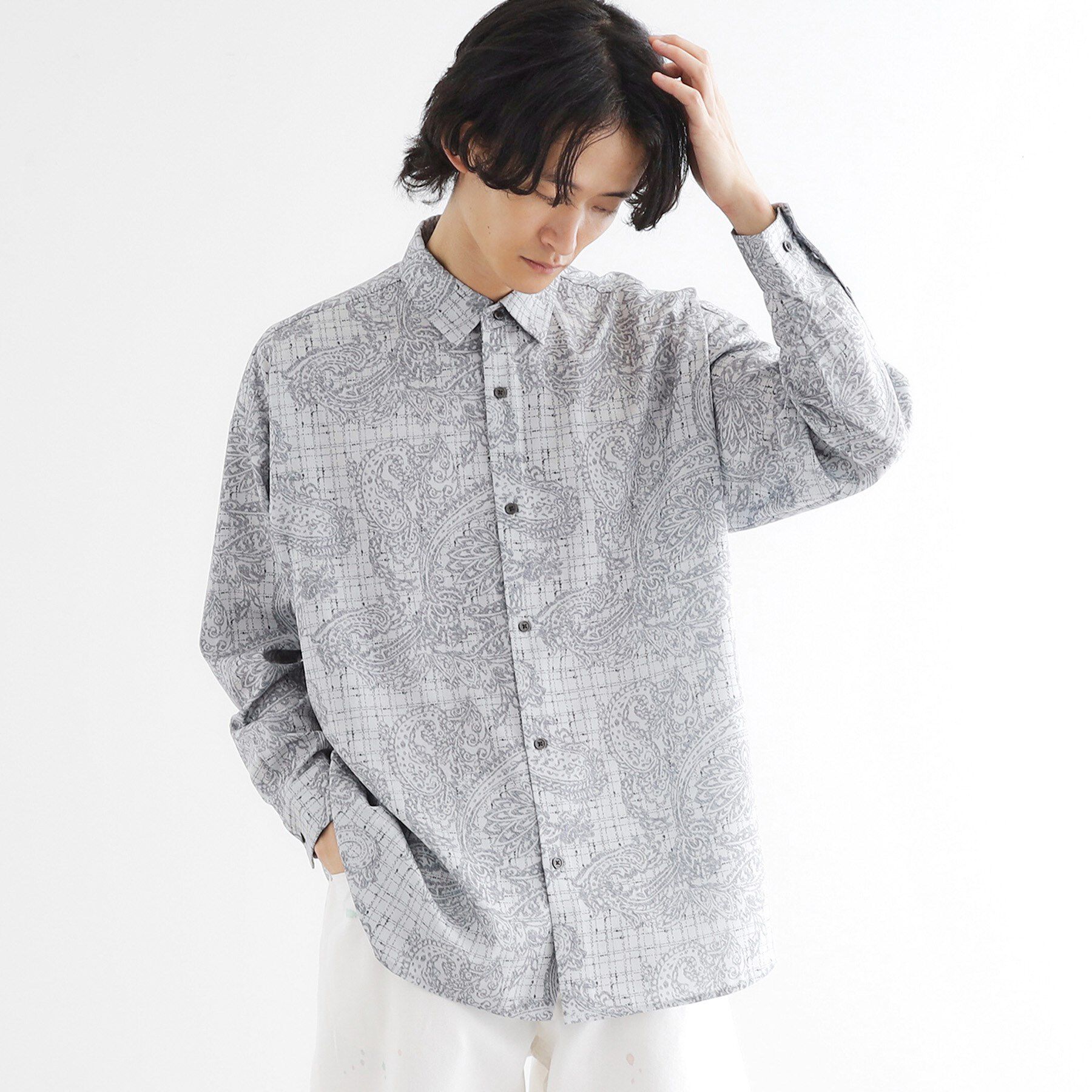 tk.TAKEO KIKUCHI「【ネクタイ付】チェックオンペイズリージャカードシャツ」|シャツ・ブラウス|