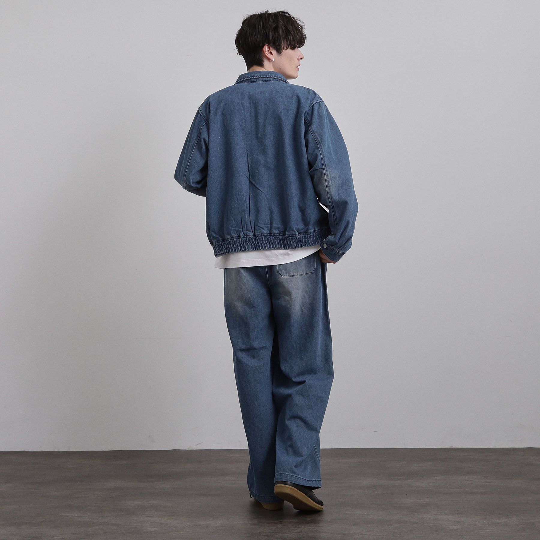 tk.TAKEO KIKUCHI「【上下2点セット】デニムブルゾン＋ワイドデニムパンツ」|スーツ|