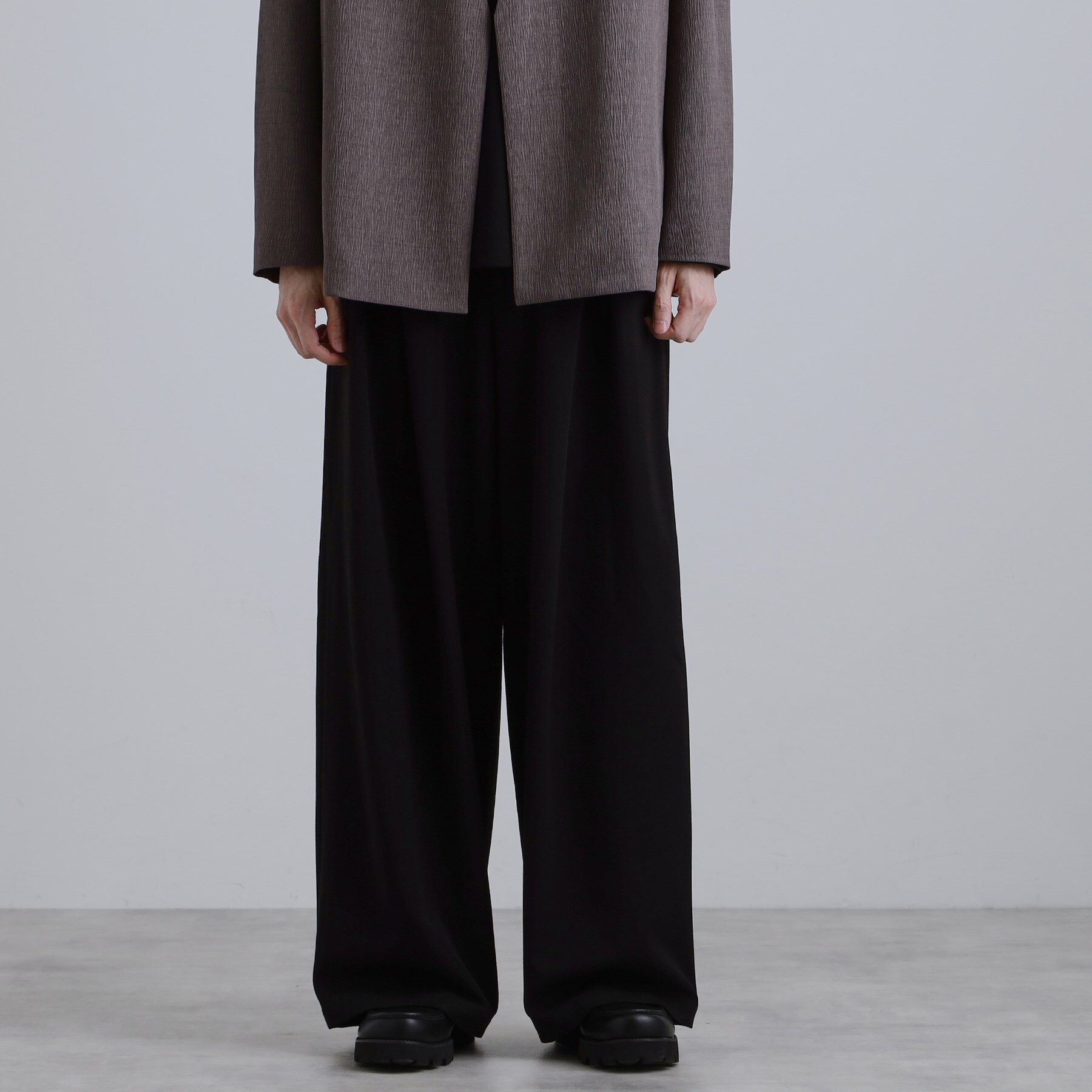 tk.TAKEO KIKUCHI「ワイドバギースラックス」|その他|ブラック(019)