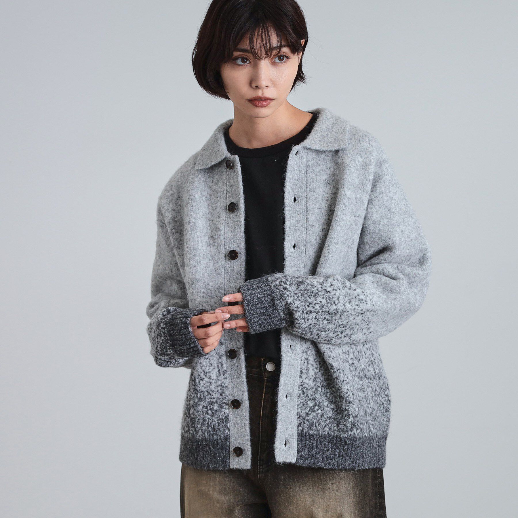 tk.TAKEO KIKUCHI「ミスティーシャギーカーディガン」|カーディガン|