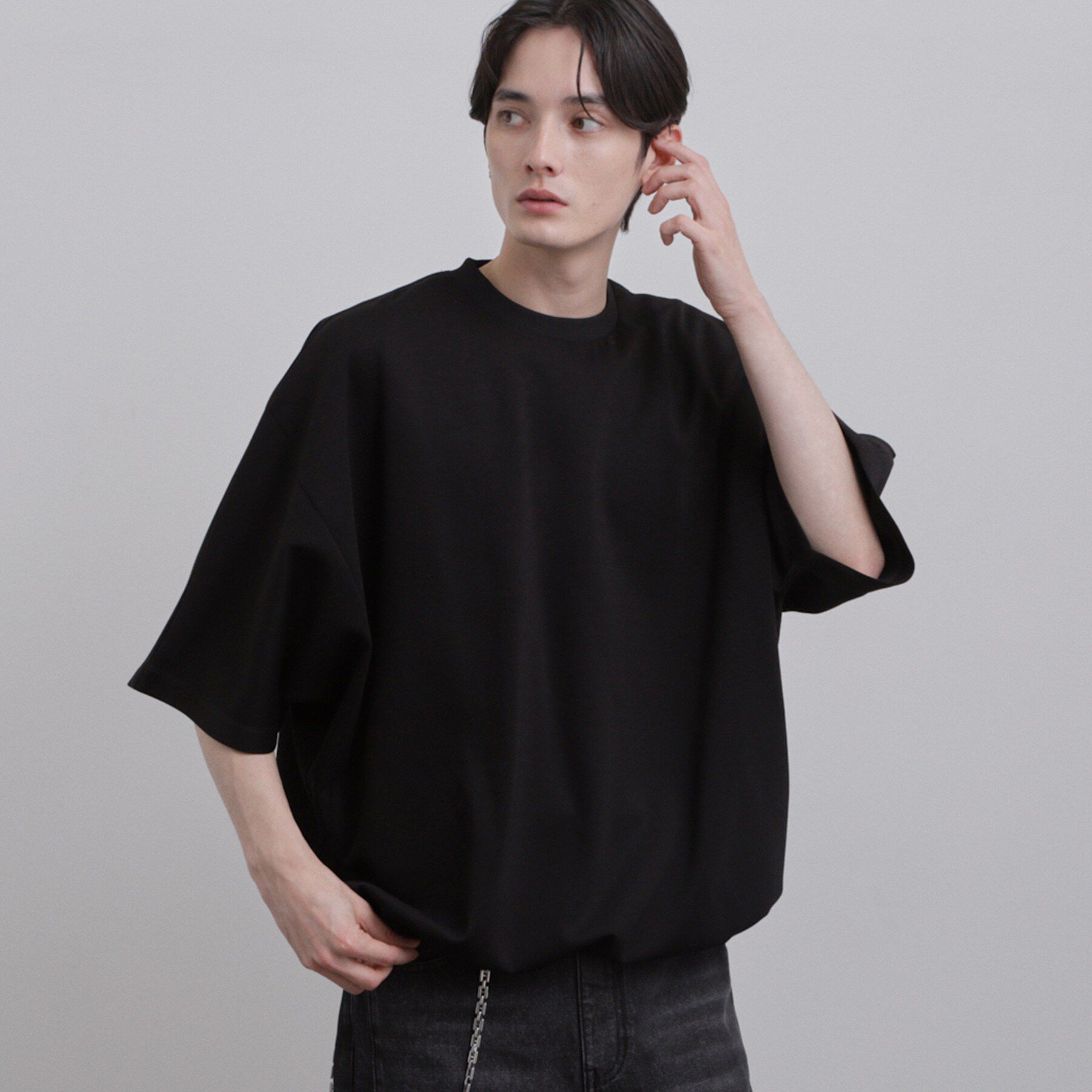 tk.TAKEO KIKUCHI「【昨年売上NO.1】マシュマロドルマンカットソー/柔らか/ふわふわタッチ」|Tシャツ・カットソー|ブラック(019)