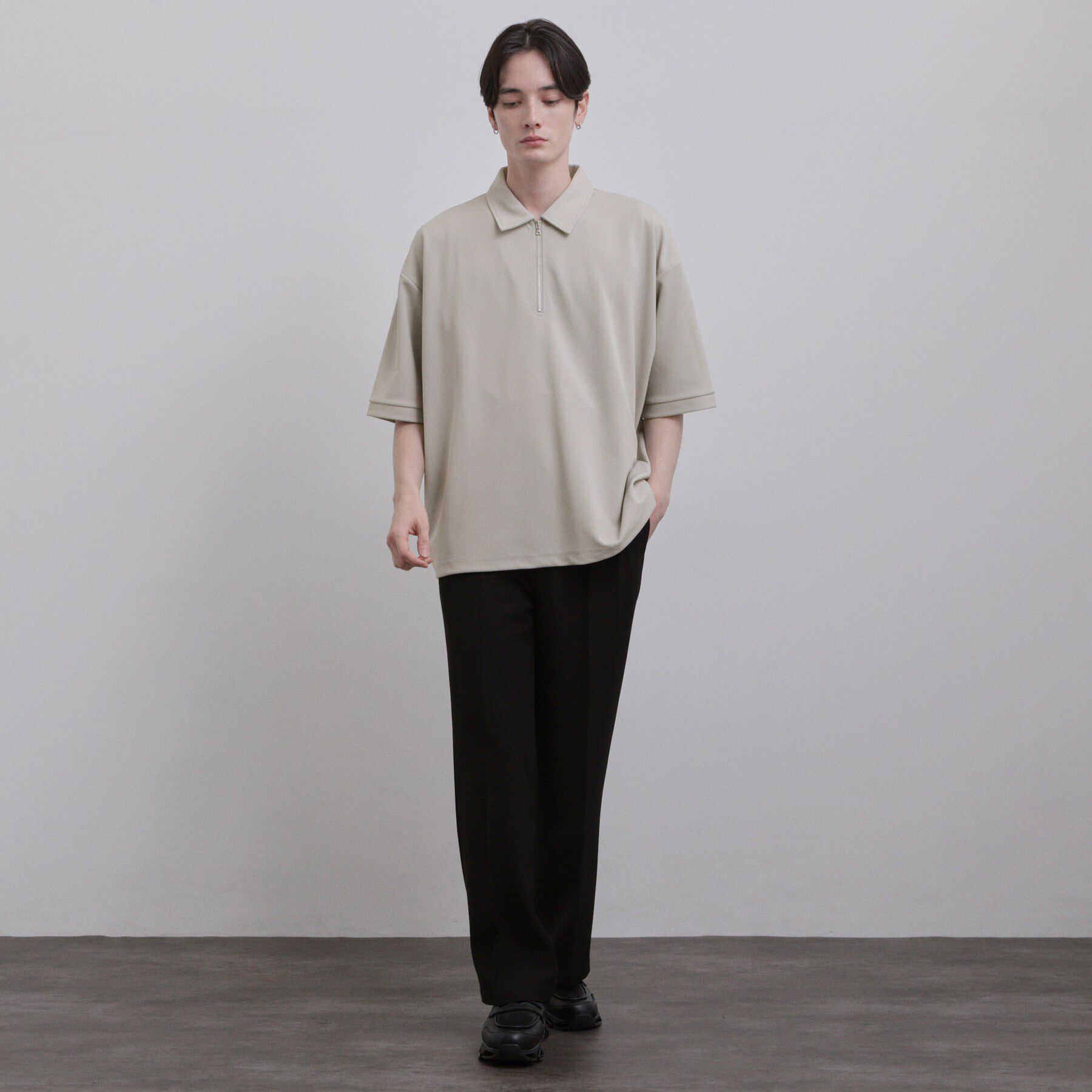 tk.TAKEO KIKUCHI「ジョーゼットハーフジップポロカットソー」|Tシャツ・カットソー|