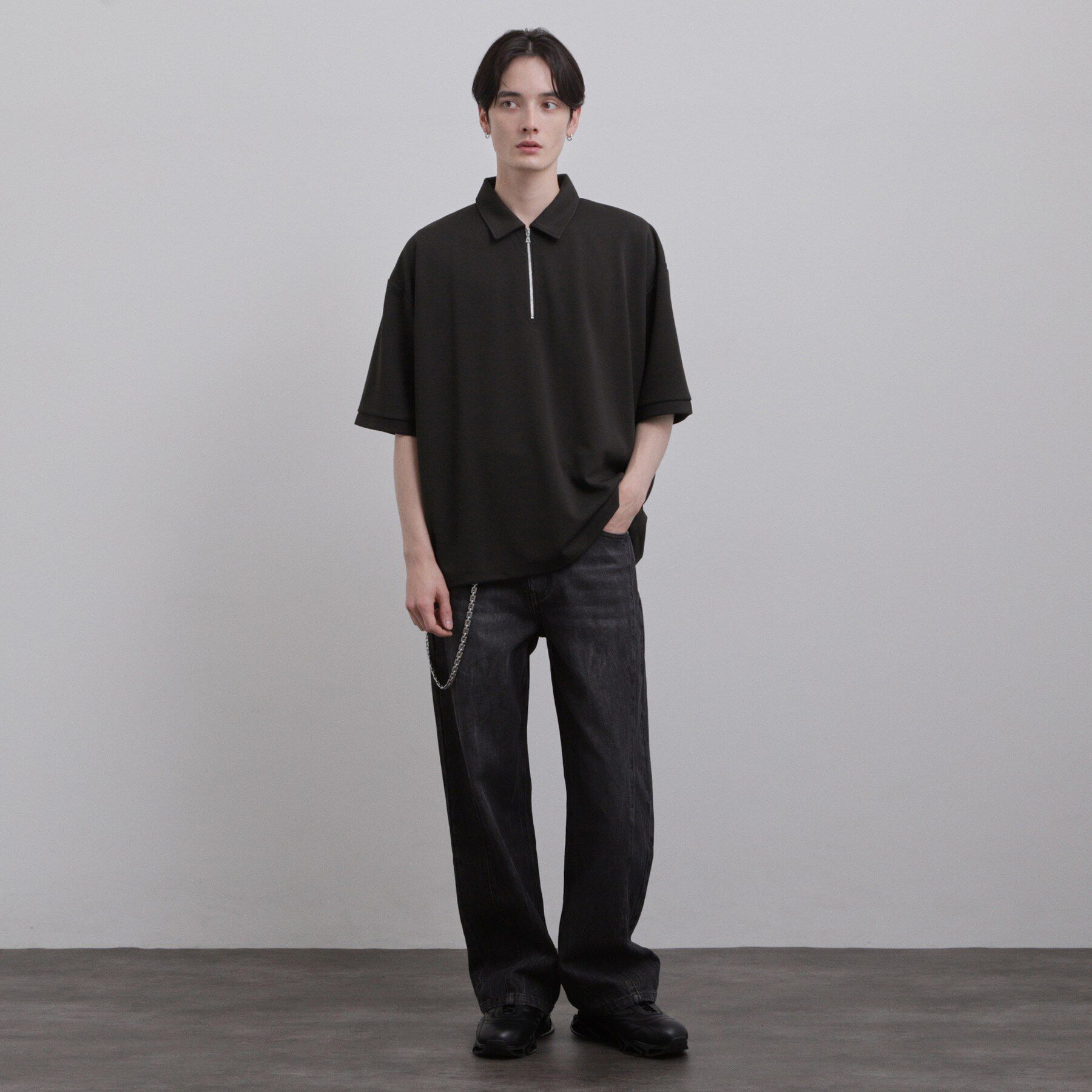 tk.TAKEO KIKUCHI「ジョーゼットハーフジップポロカットソー」|Tシャツ・カットソー|