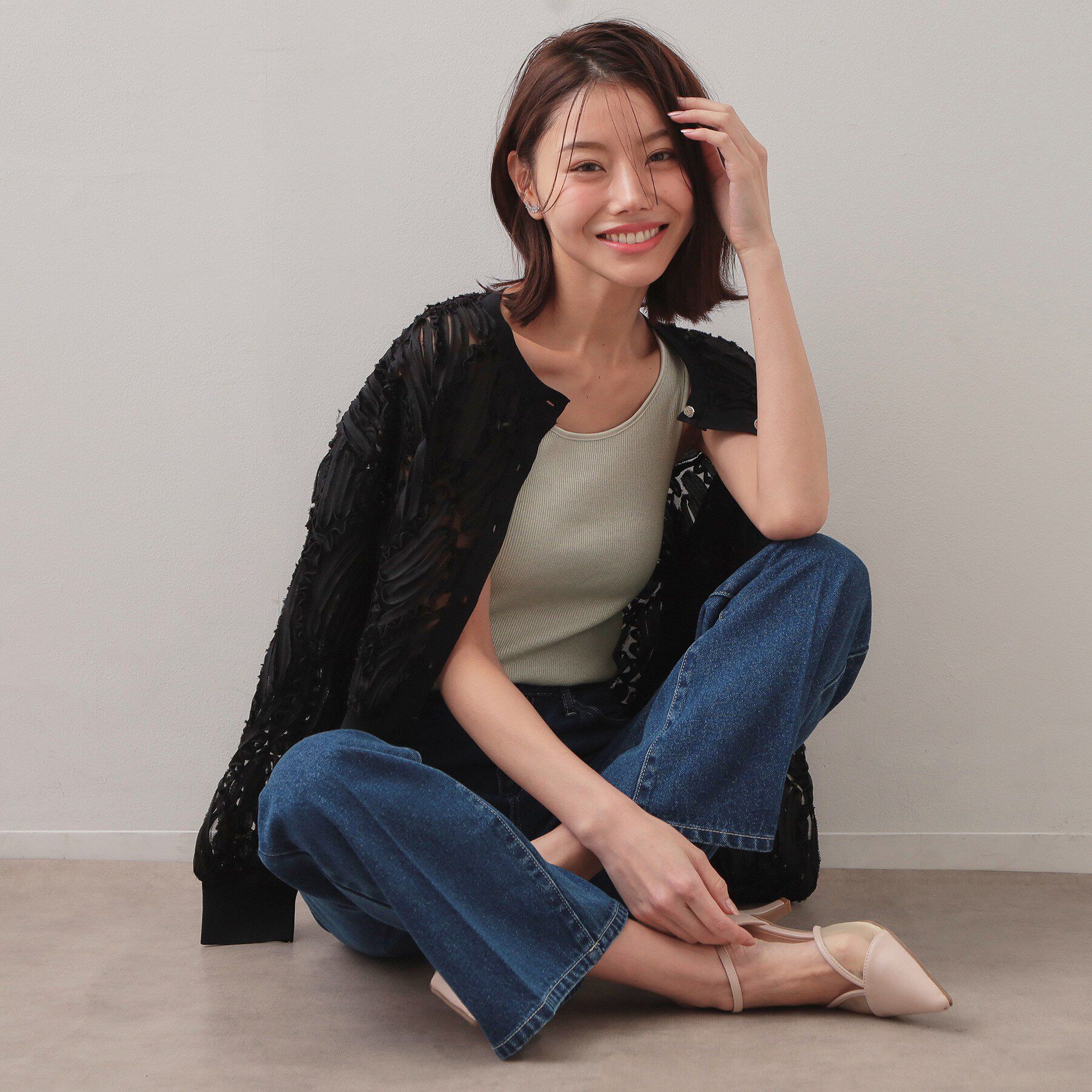 index「前後2WAY サテンパイピングリブタンクトップ【洗濯機洗い可】」|キャミソール|