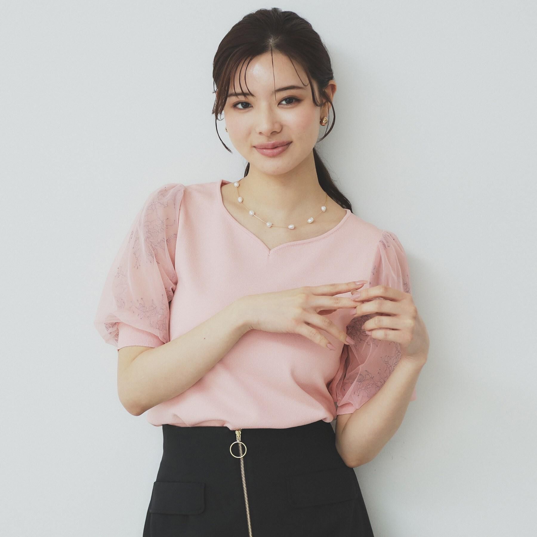 index「チュールレーススリーブニット【洗濯機洗い可】」|ニット・セーター|