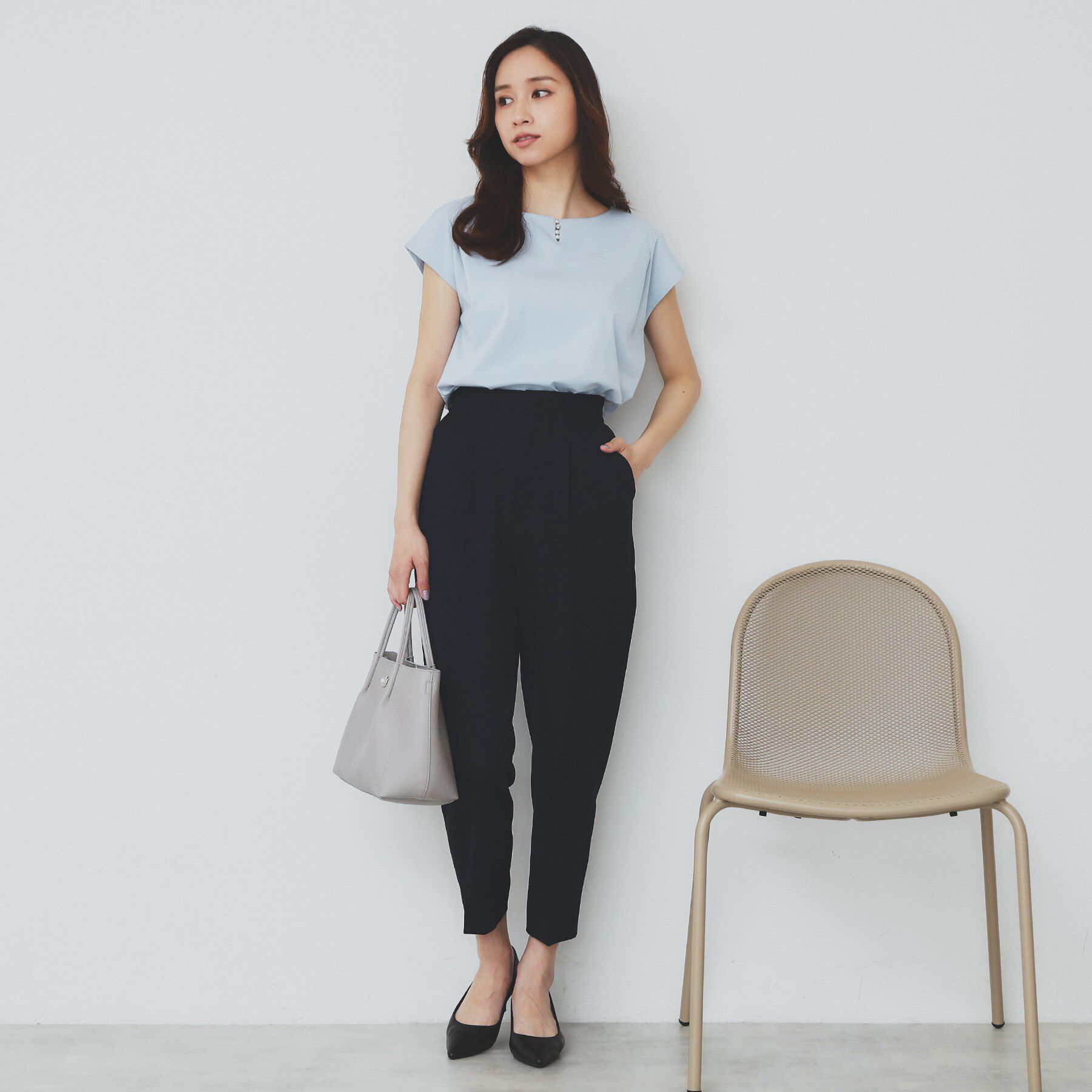 index「ストレッチテーパードパンツ【洗濯機洗い可/吸水速乾/防シワ】」|その他|