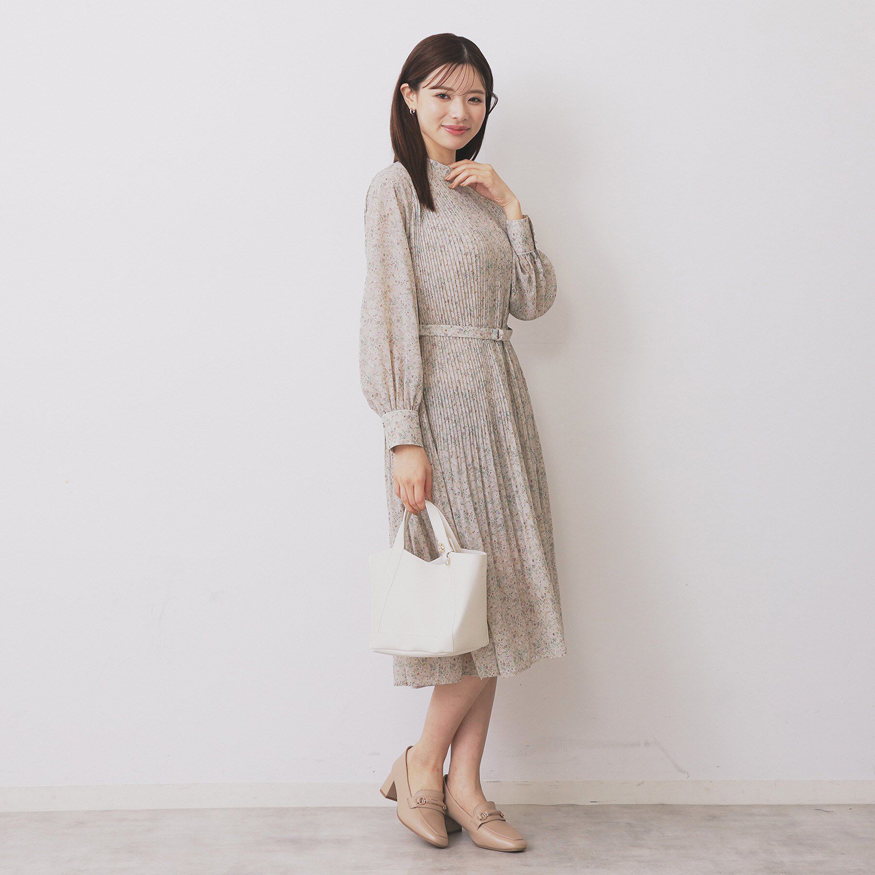 index「《5色展開/S-3Lサイズ》プリーツフレアワンピース【洗濯機OK/防シワ】」|ワンピース|