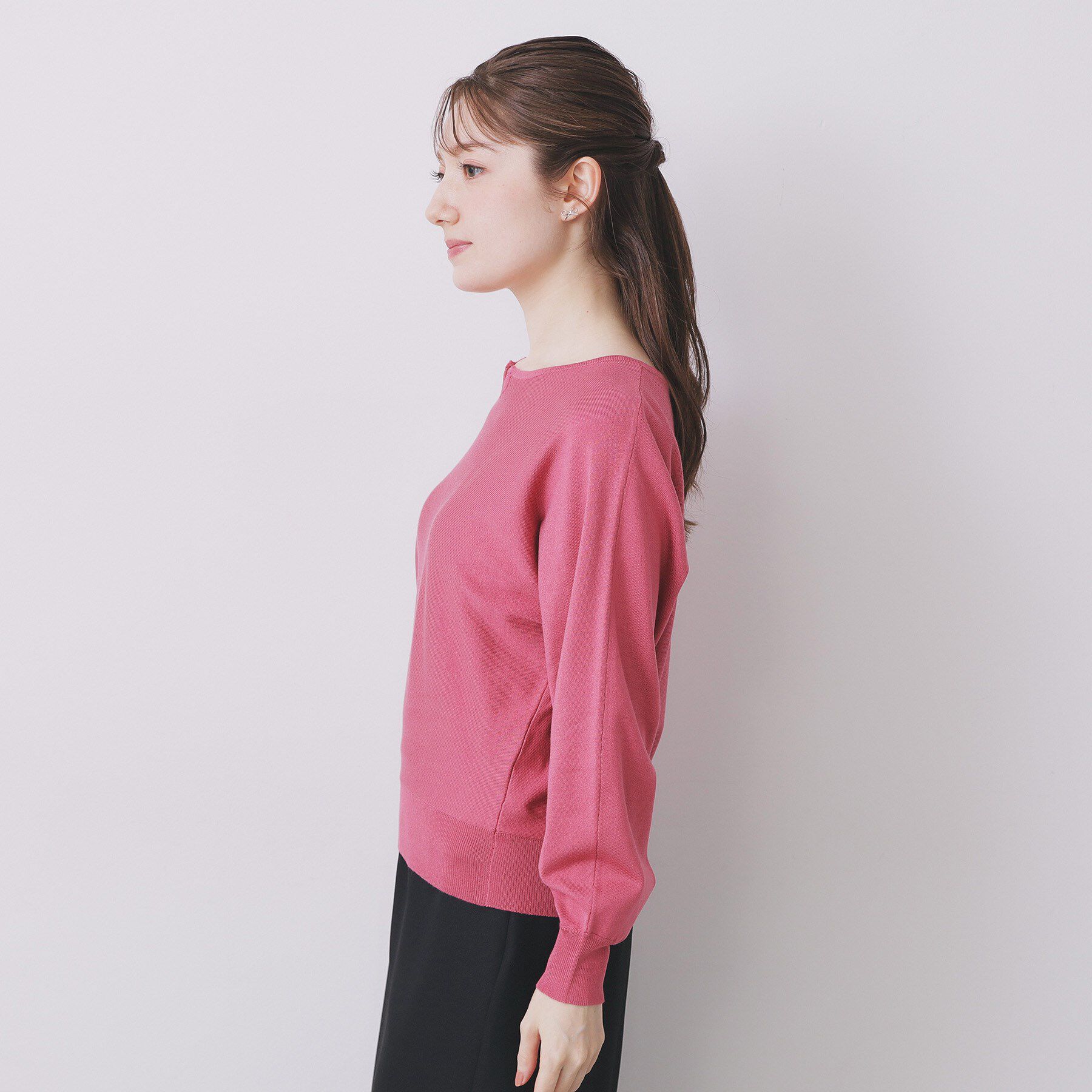 index「ビジューキーネックドルマンニット【洗濯機OK】」|ニット・セーター|