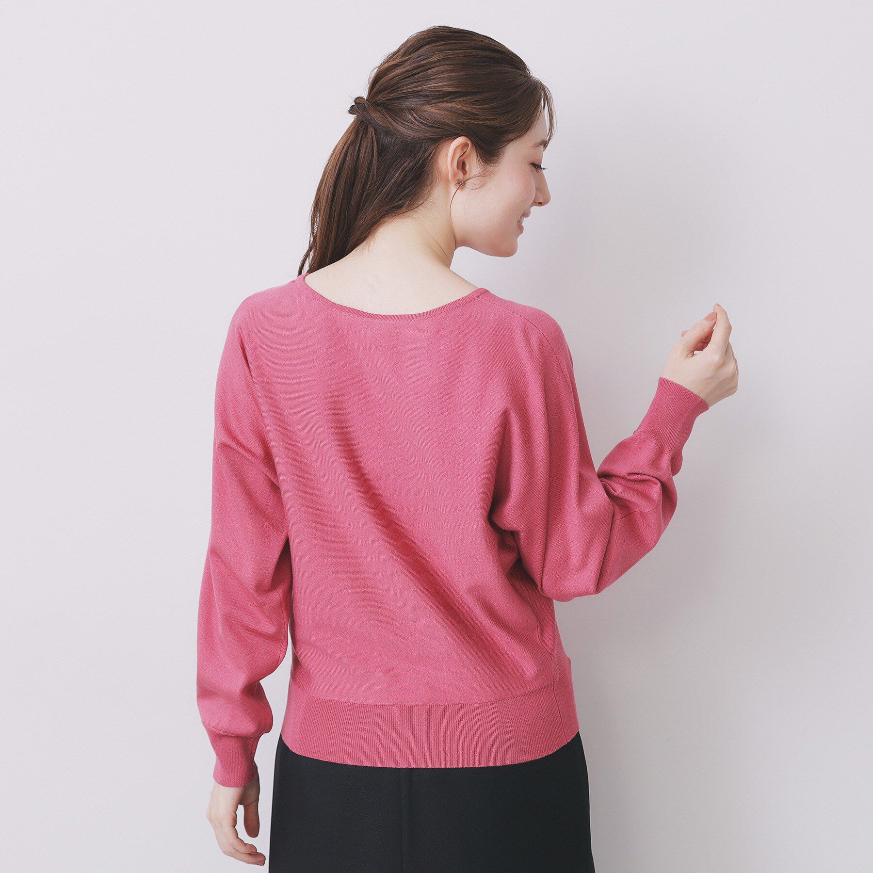 index「ビジューキーネックドルマンニット【洗濯機OK】」|ニット・セーター|