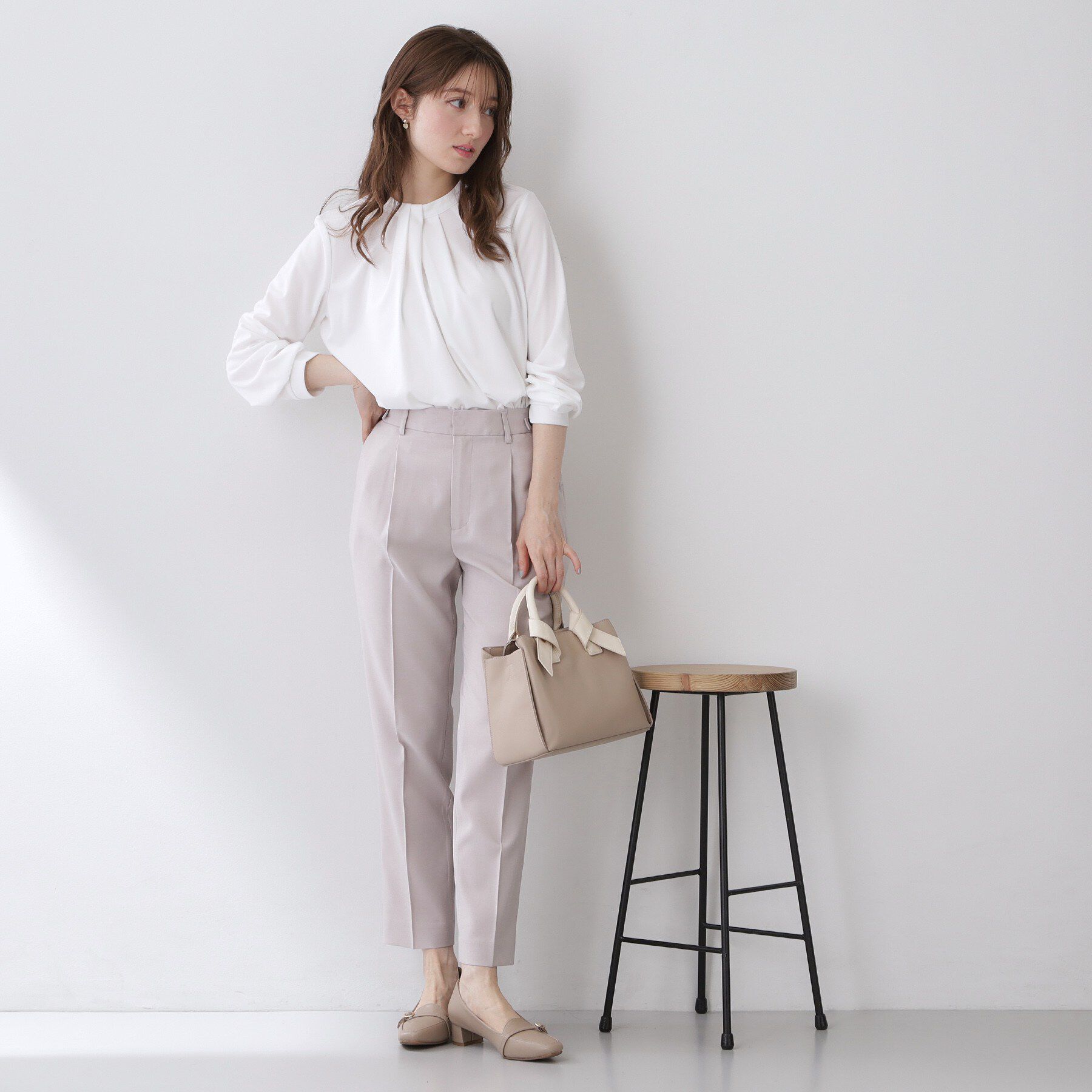 index「ランダムタックトップス【洗濯機OK/吸水速乾/接触冷感/UVケア】《5col》」|Tシャツ・カットソー|