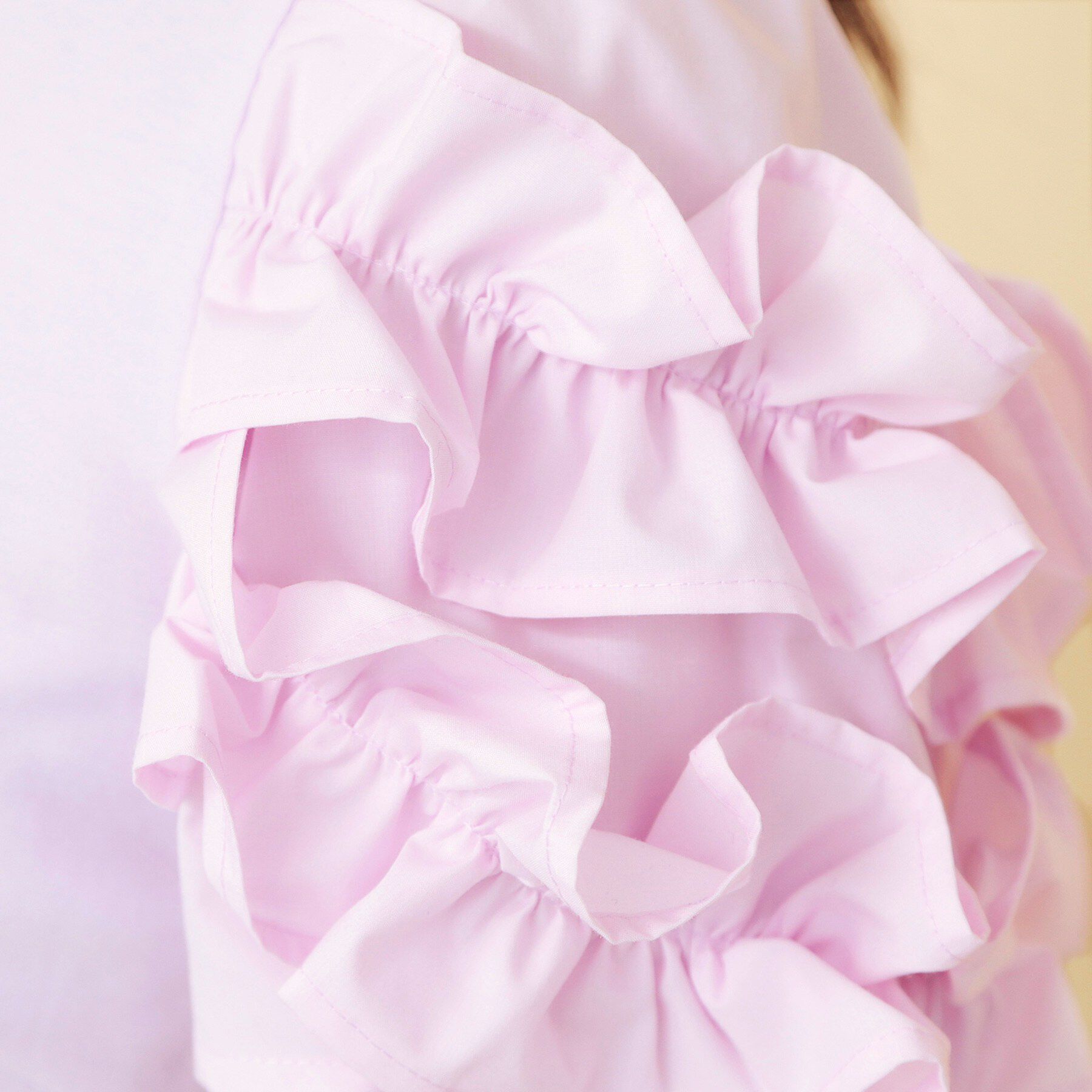 index「フリルドッキングスリーブTシャツ【洗濯機OK／UVケア】」|Tシャツ・カットソー|